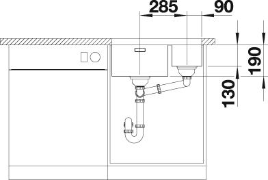 Blanco Küchenspüle »ANDANO 340/180-U«