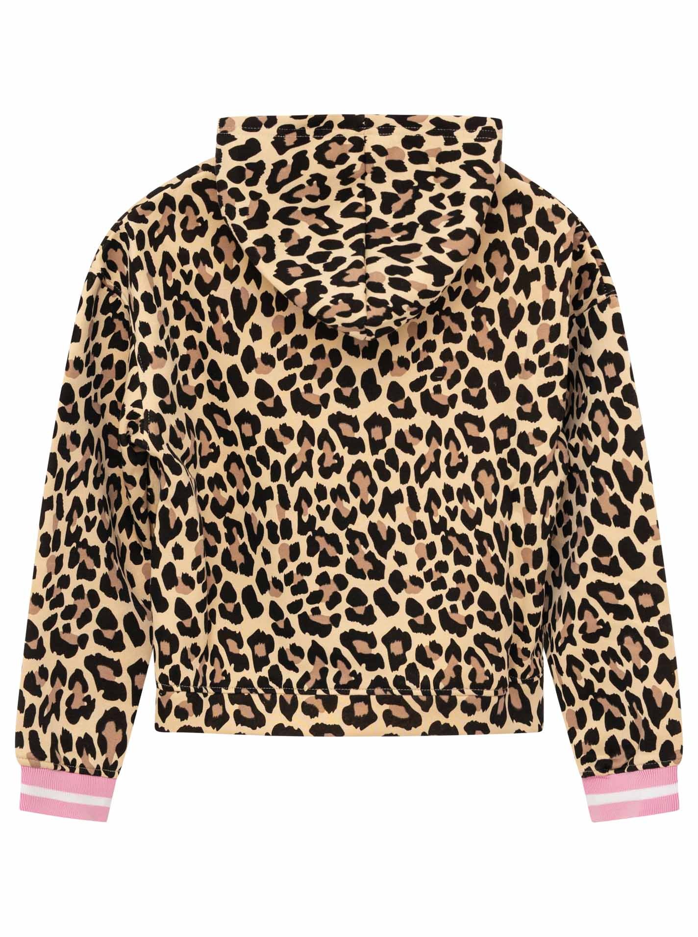 Zwillingsherz Sweatshirt »"Born Wild"«, Leo All-Over Print, gestickter Schriftzug, elastische Bündchen, Kapuze
