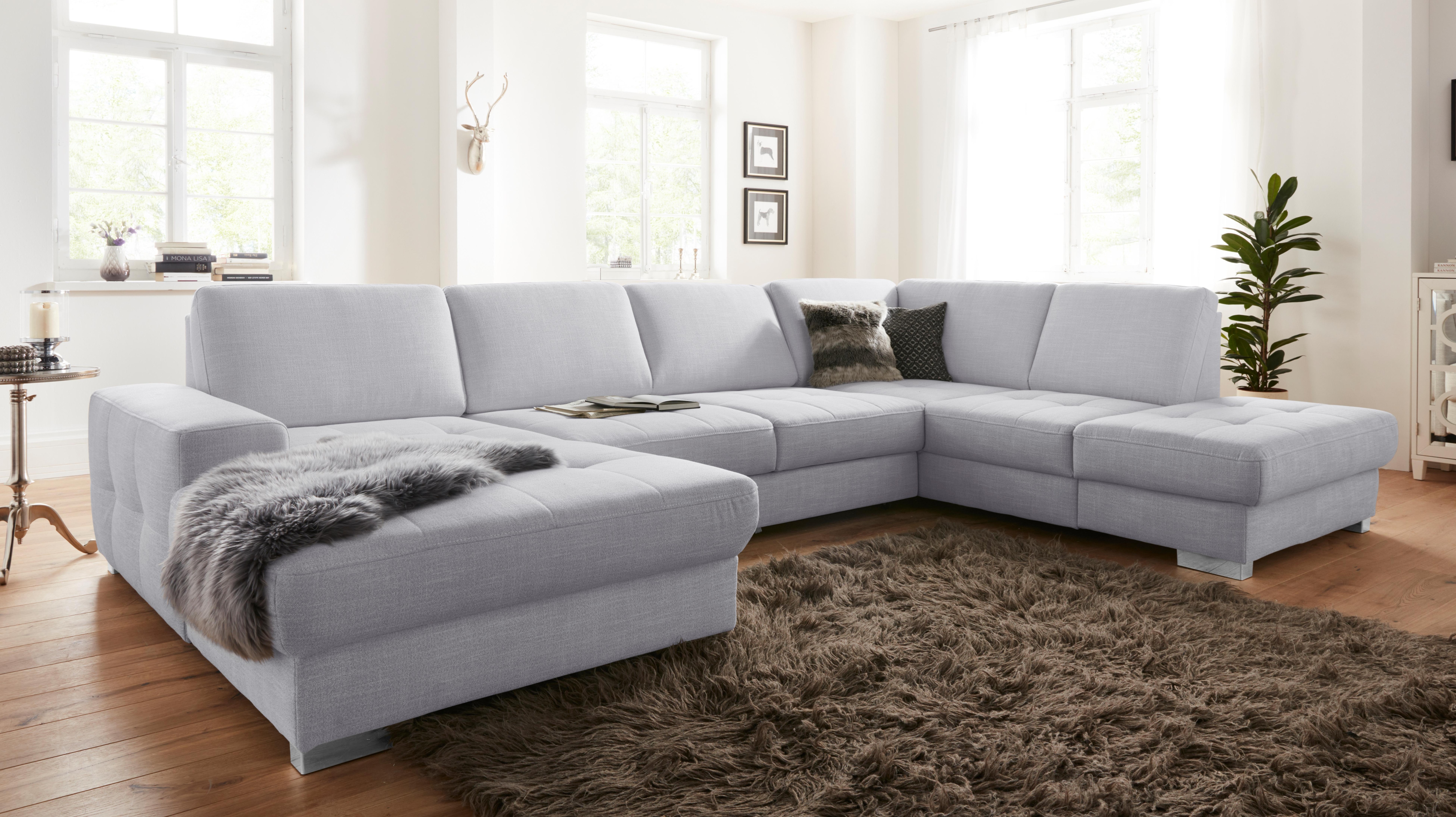 sit&more Wohnlandschaft "Santorini U-Form" mit Federkern und Sitztiefenverstellung, wahlweise mit Schlaffunktion