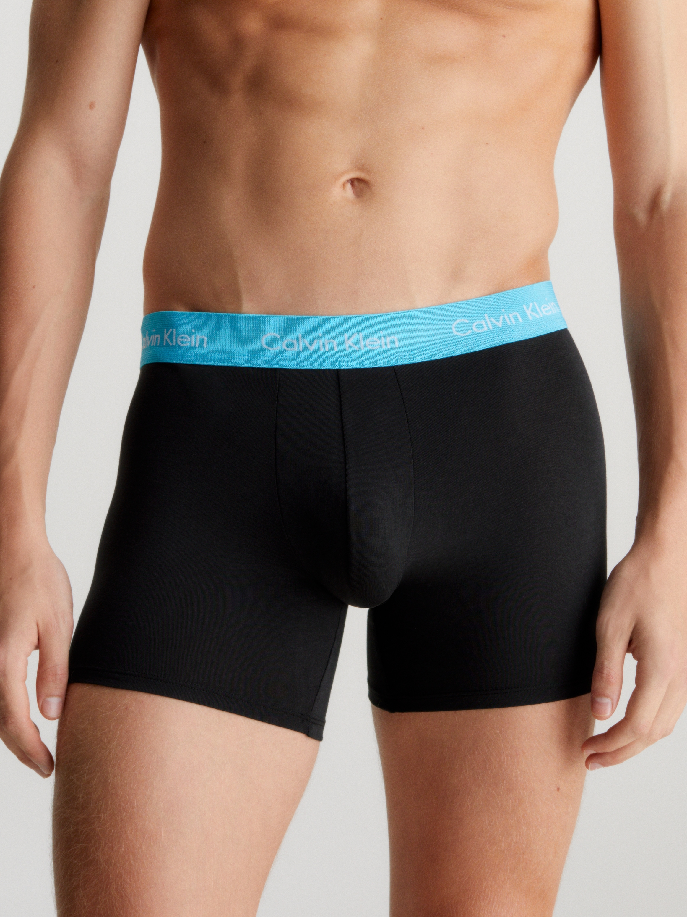 Calvin Klein Underwear Boxer »BOXER BRIEF 5PK«, (Packung, 5 St., 5er), mit kontrastfarbenem Bund