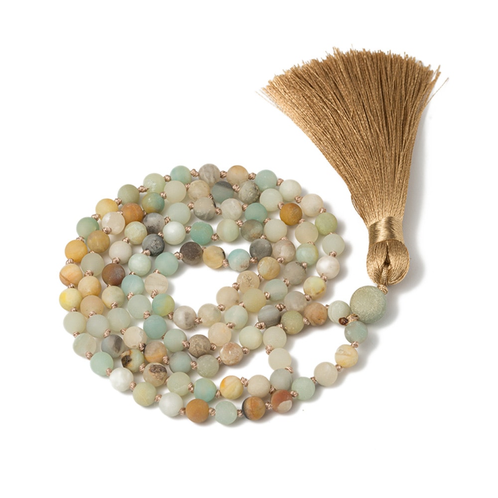 Firetti Kette mit Anhänger »Schmuck Geschenk Kupfer Halsschmuck Halskette Baum des Lebens Quaste« Made in Germany - mit Amazonit