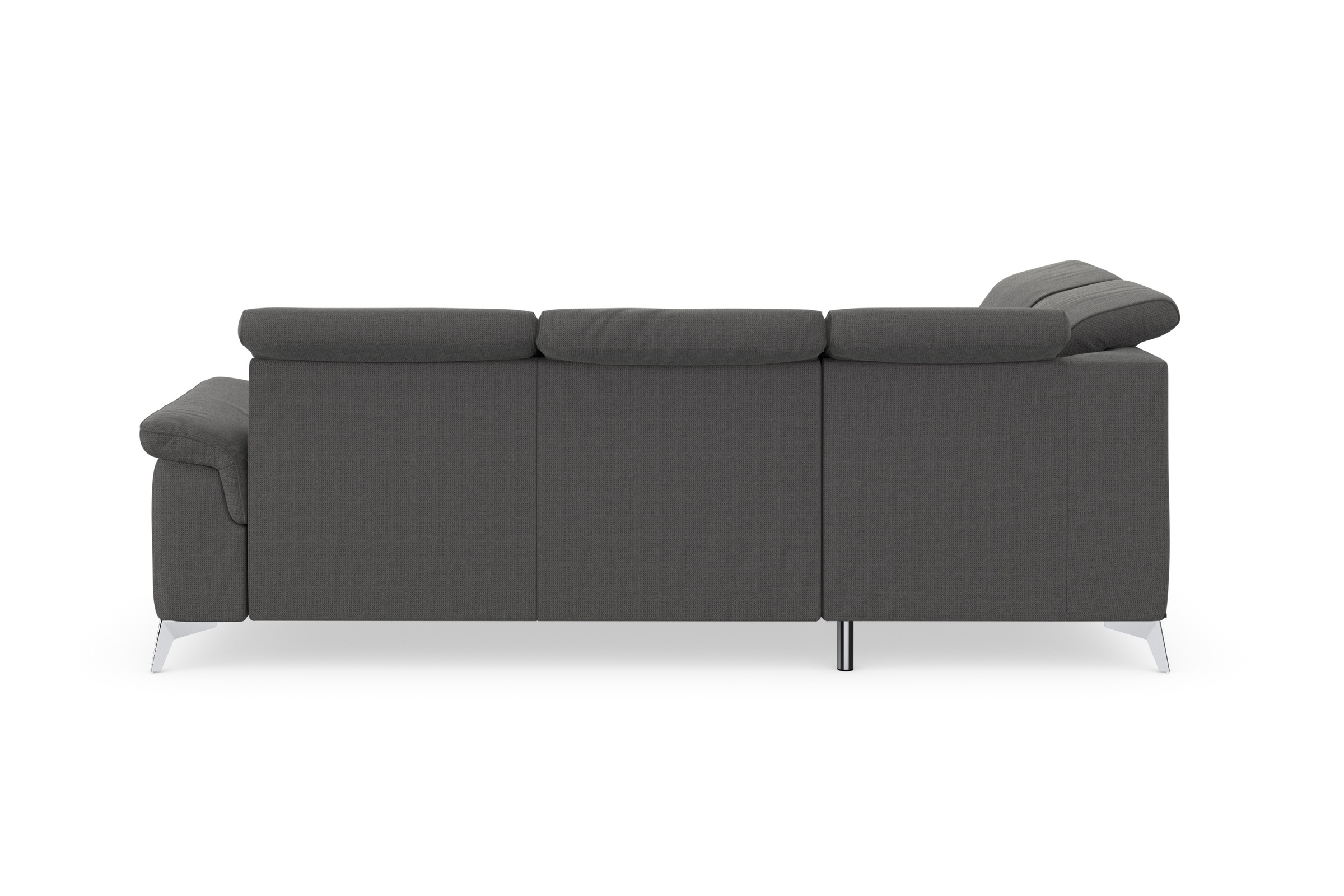 Ecksofa SIT & MORE "Sinatra L-Form", grau, B:251cm H:85cm T:220cm, 90% Polyester, 10% Polyamid, Sofas, Ecksofa, mit Ottomane, optional mit Kopfteilverstellung und Armteilfunktion 6