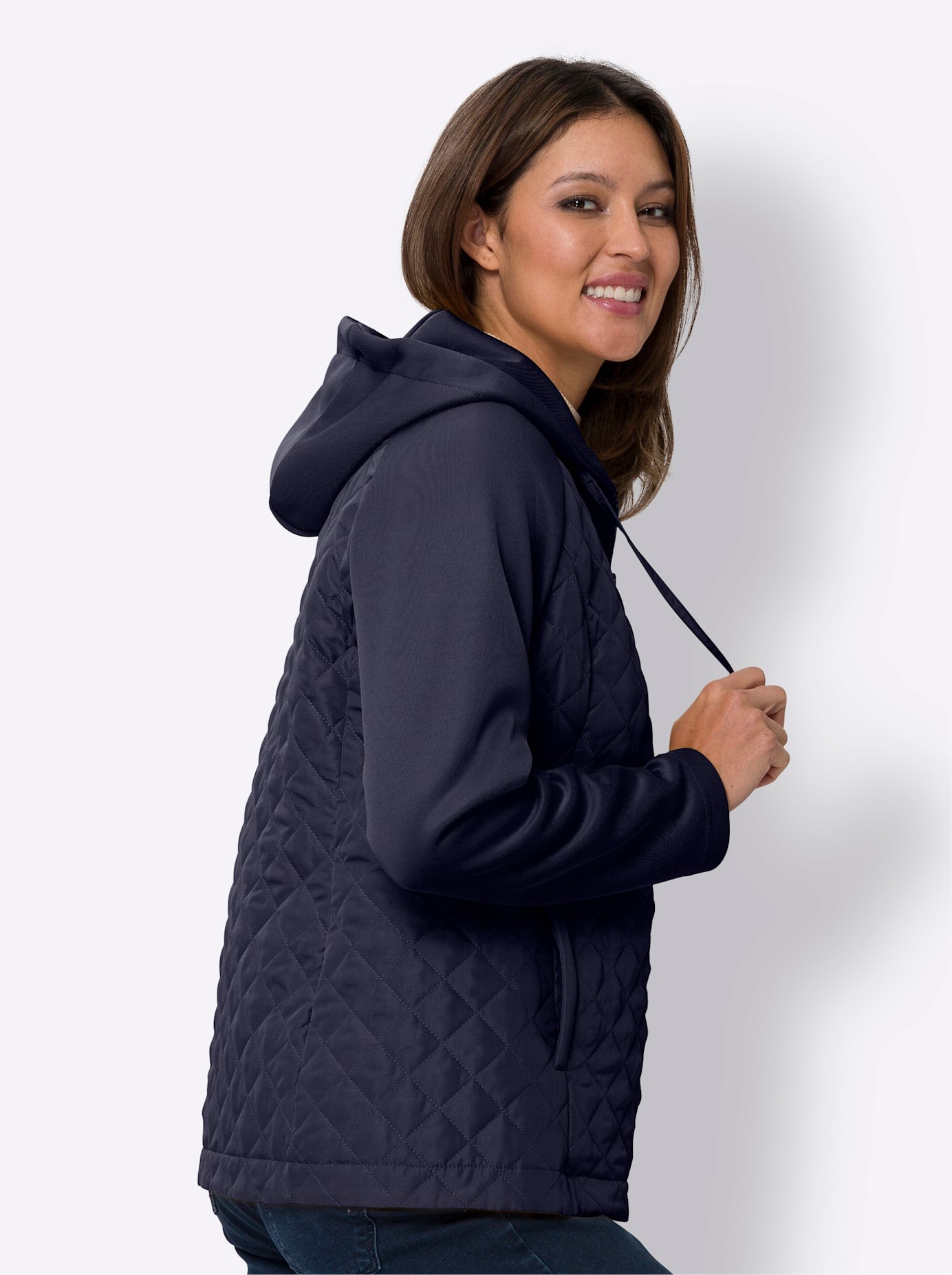 Classic Basics Women Long Jacket Navy 38 2