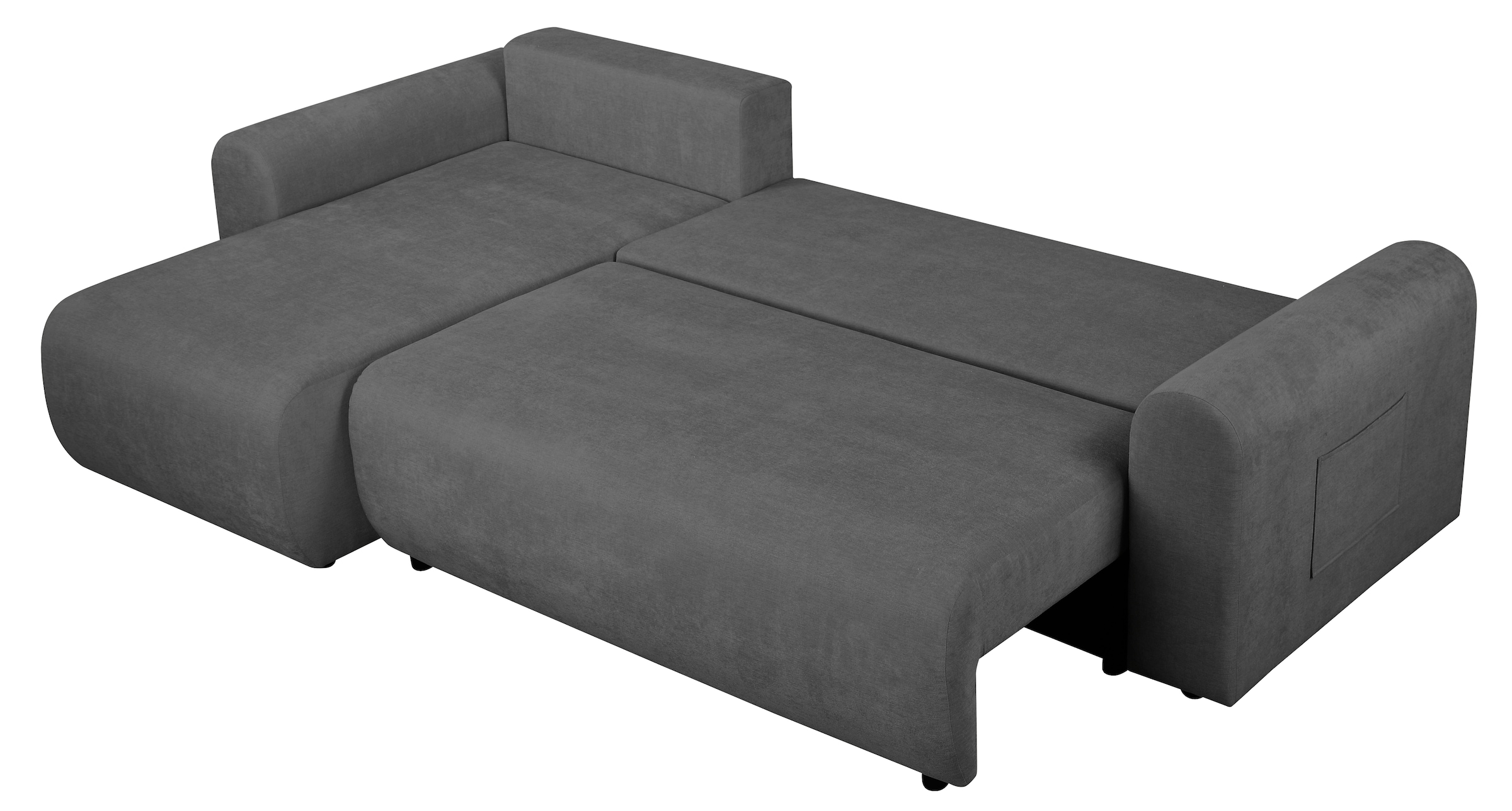 OTTO home Ecksofa »JONAA, 241cm, L-Form, Schlafsofa, Boxspringfederung, Dauerschläfer« 133/200cm, Recamiere links/rechts, Bettkasten, Cord u. Struktur