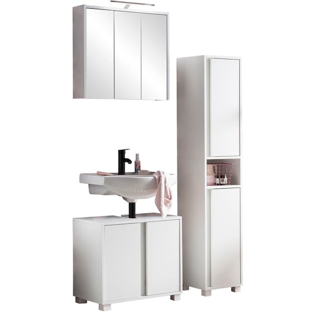 INOSIGN Badmöbel-Set »Dex«, (3 St.), bestehend aus Waschbeckenunterschrank,  Hochschrank, Spiegelschrank kaufen | BAUR
