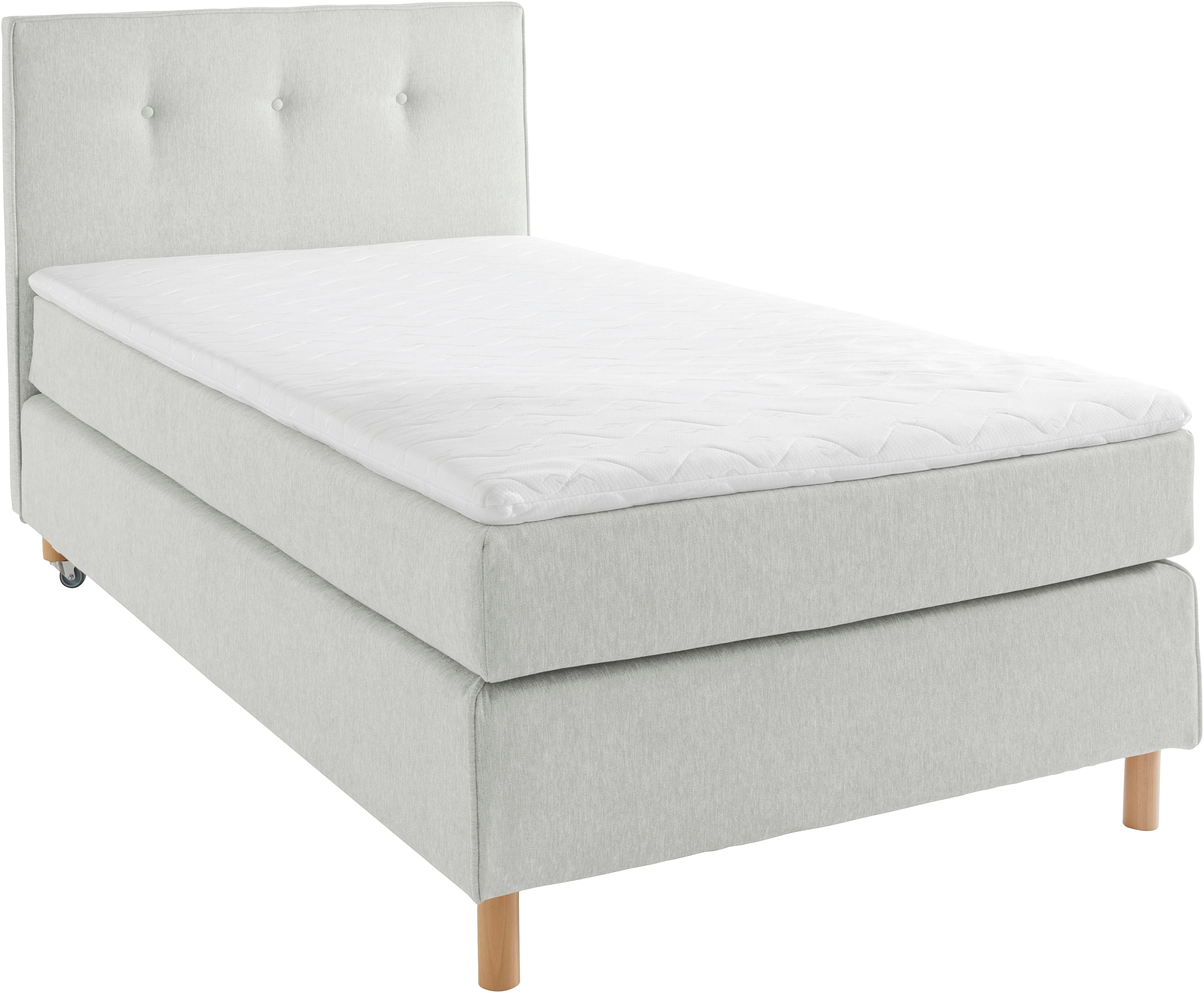 Home affaire Boxspringbett »Heimatblick 100x200cm beliebig erweiterbar zu Doppel- und Familienbett«, Einzelbett, Hotelbett erhältlich in H2,H3 & H4