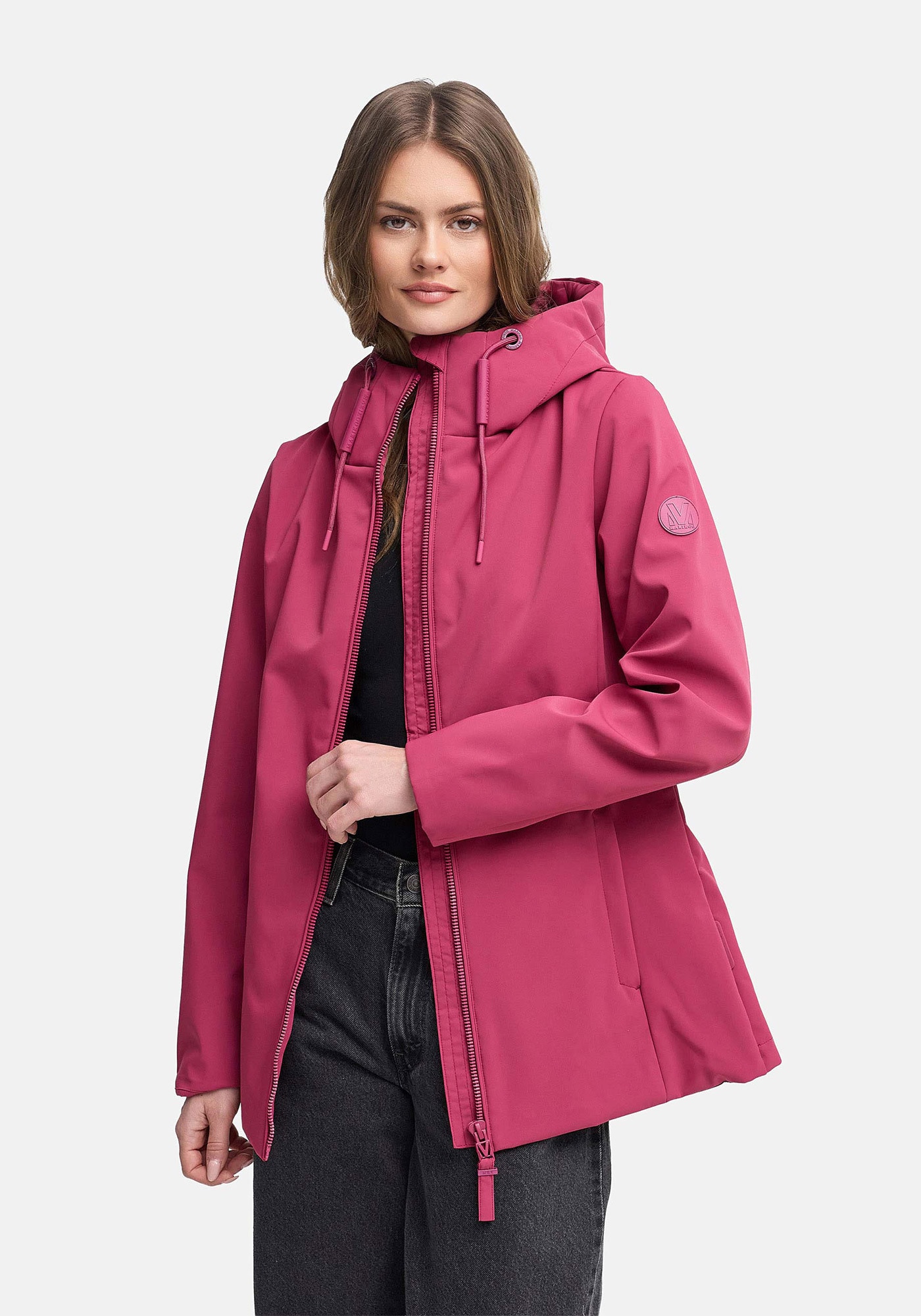Marikoo Outdoorjacke "Minaa" Sportliche Outdoorjacke mit Kapuze und hochschließenden Kragen