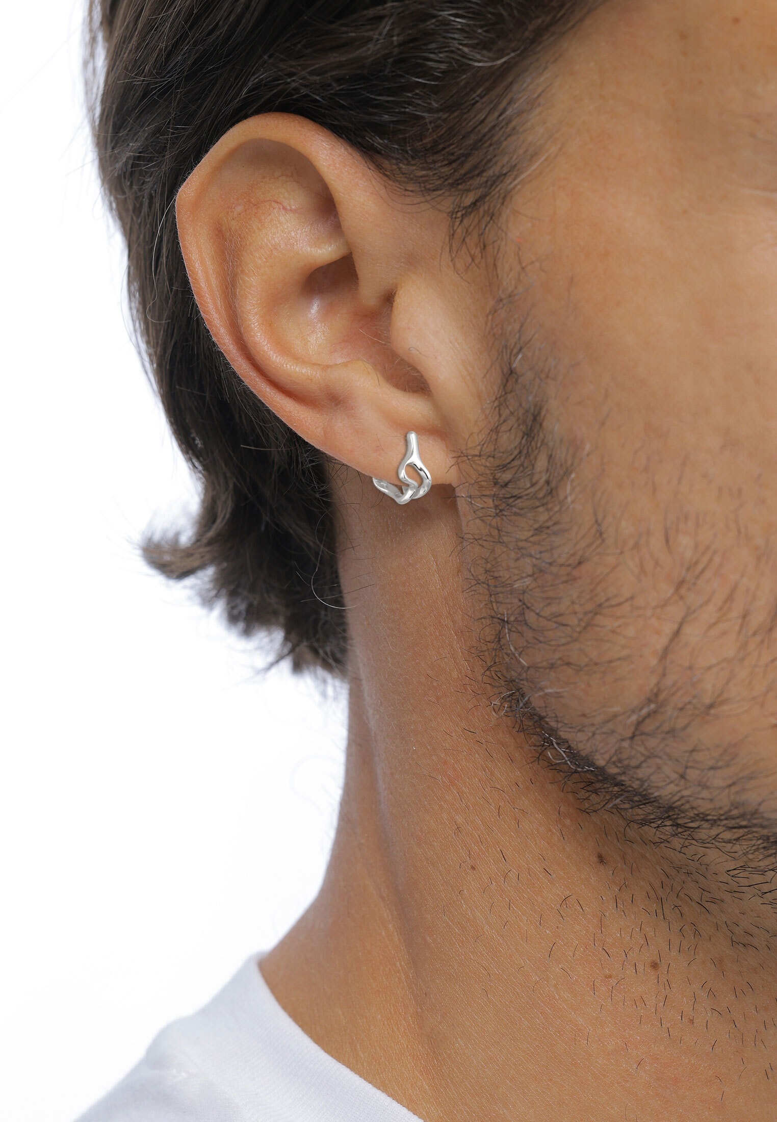 Kuzzoi Paar Creolen »Ohrringe Ohrstecker Single Creole 925 Sterling Silber«