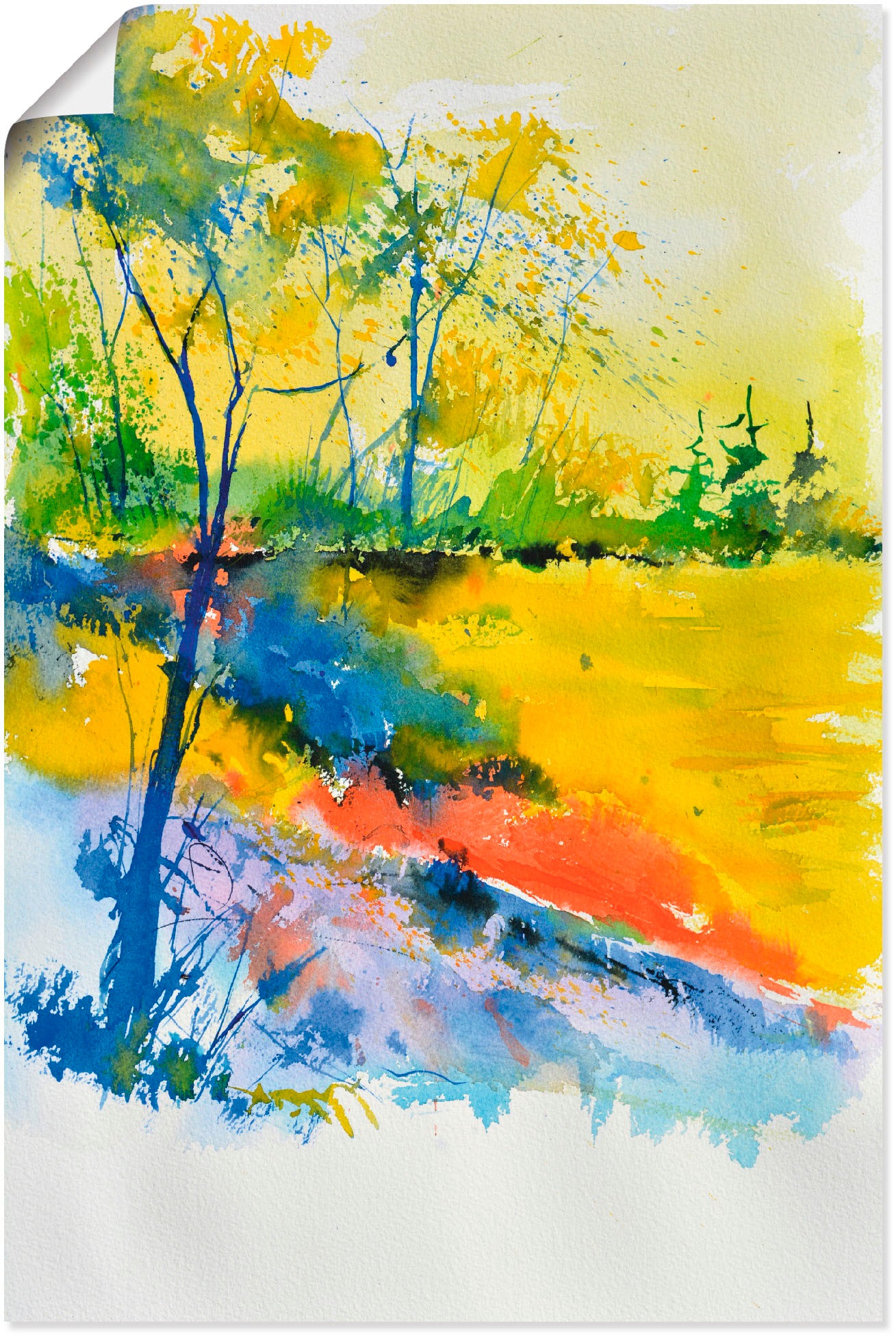 Artland Wandbild "Landschaft im Sonnenlicht", Wald, (1 St.), als Alubild, O günstig online kaufen