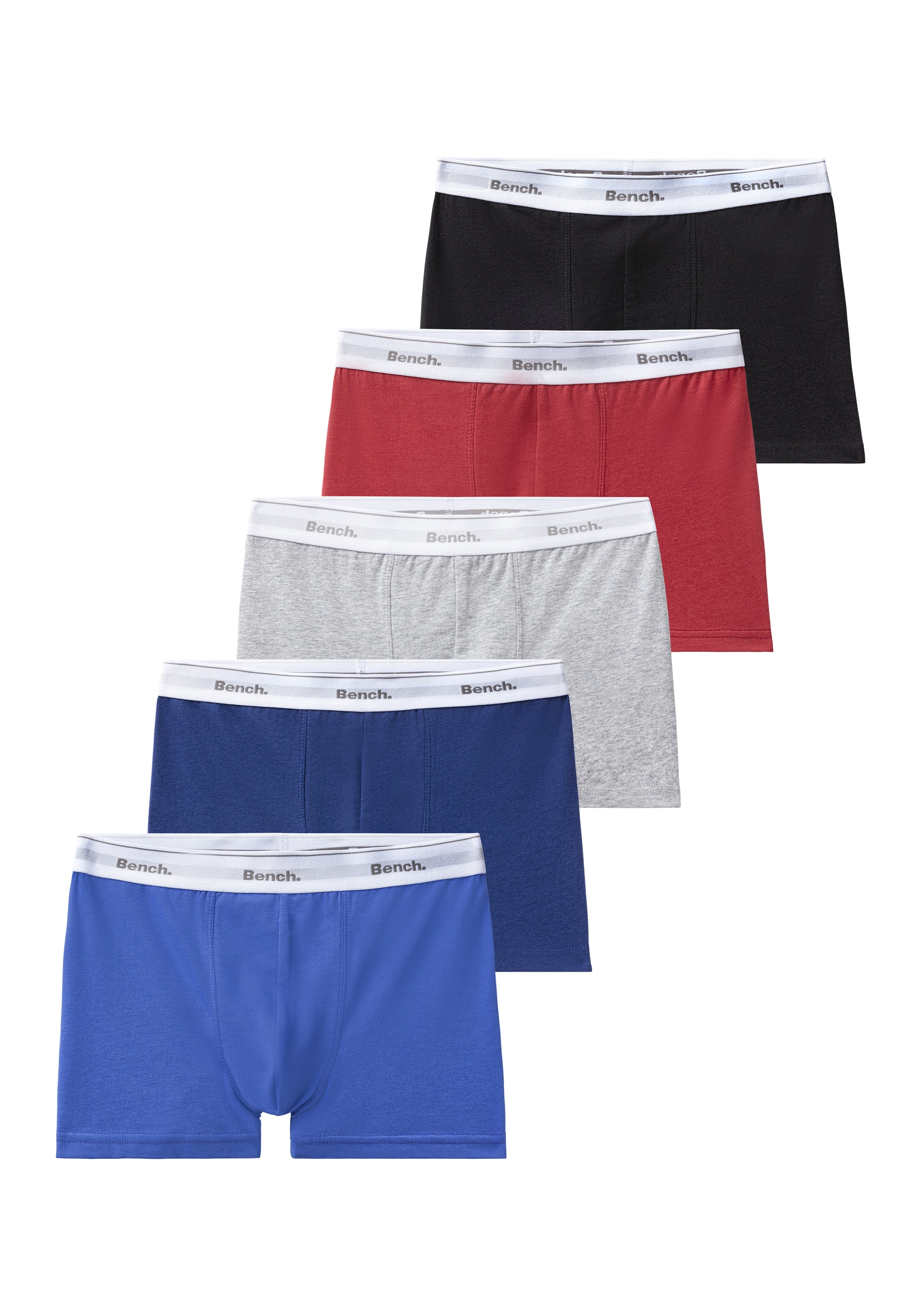 BENCH. Kinder Boxer "Boxershorts für Jungen", Gr. 182, schwarz, Jersey, Obermaterial: 95% Baumwolle, 5% Elasthan, unifarben, Unterhosen, mit