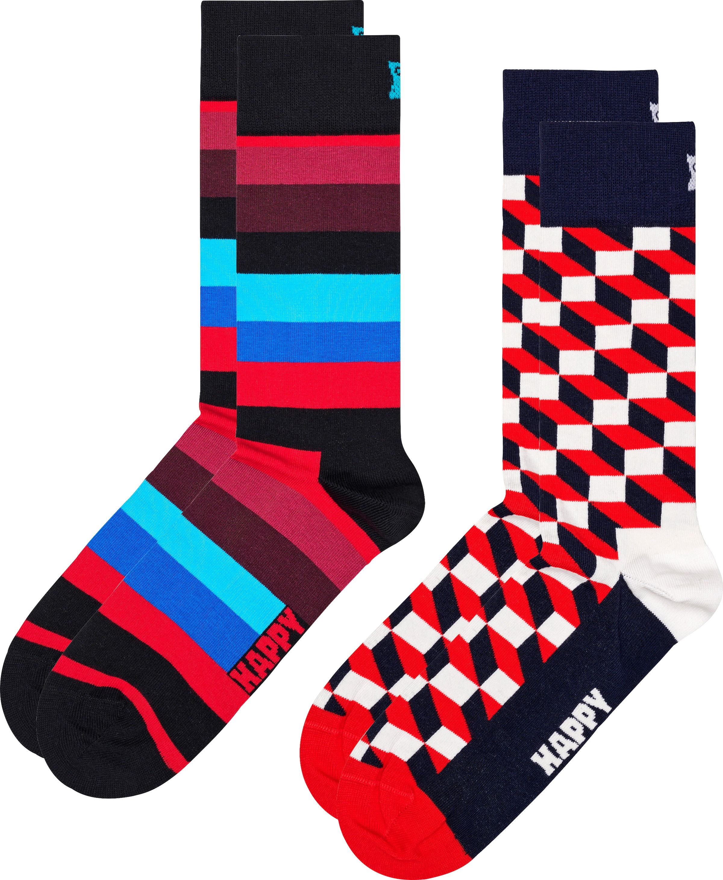 Happy Socks Socken, (2 Paar), Filled Optic & Stripe Socks online kaufen |  BAUR