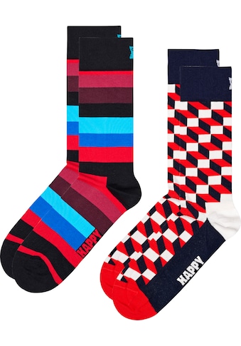 Happy Socks  Socken (2 poros) Filled Optic & dryžuo...