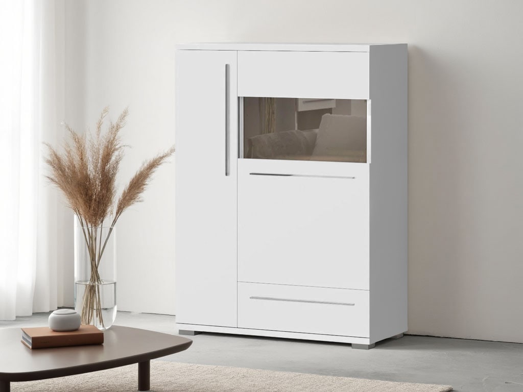 OTTO home Highboard "Piano Vitrine" (H/B/T): 123/90/40,2cm, UV lackiert, So günstig online kaufen