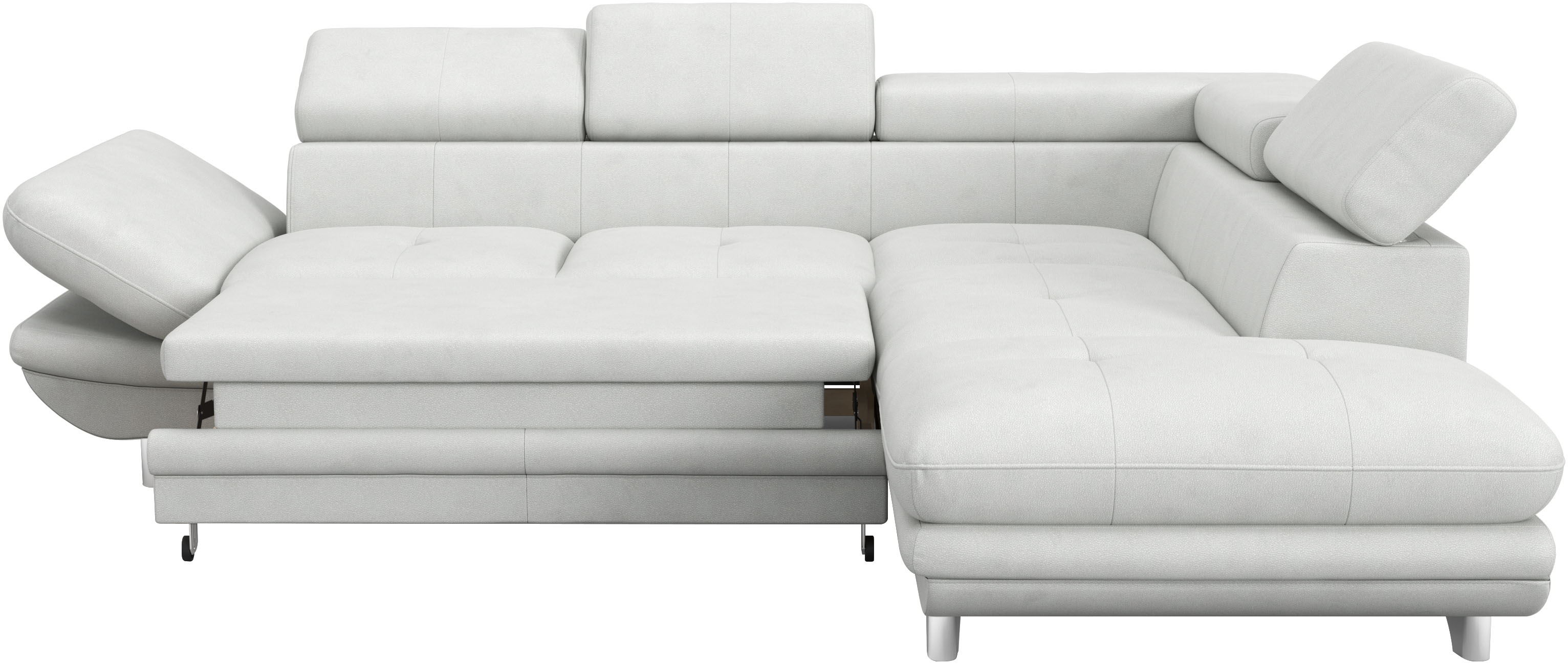 COTTA Ecksofa "Enterprise L-Form, B: 277 cm x L: 238 cm, bequeme Wellenunterfederung" Arm- & Kopfteilverstellung, optional Schlaffunktion