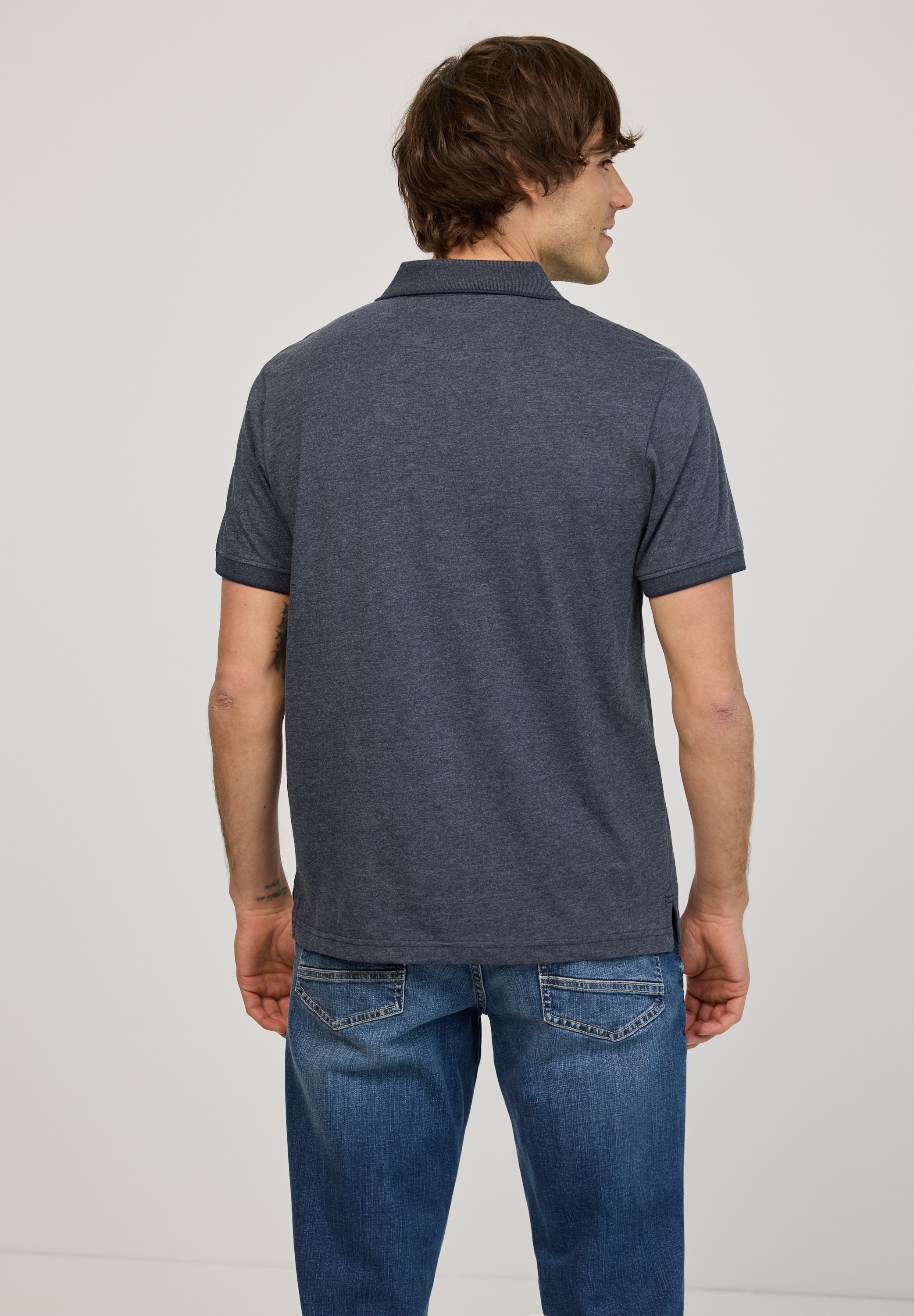 STREET ONE MEN Poloshirt im soften Baumwoll-Mix