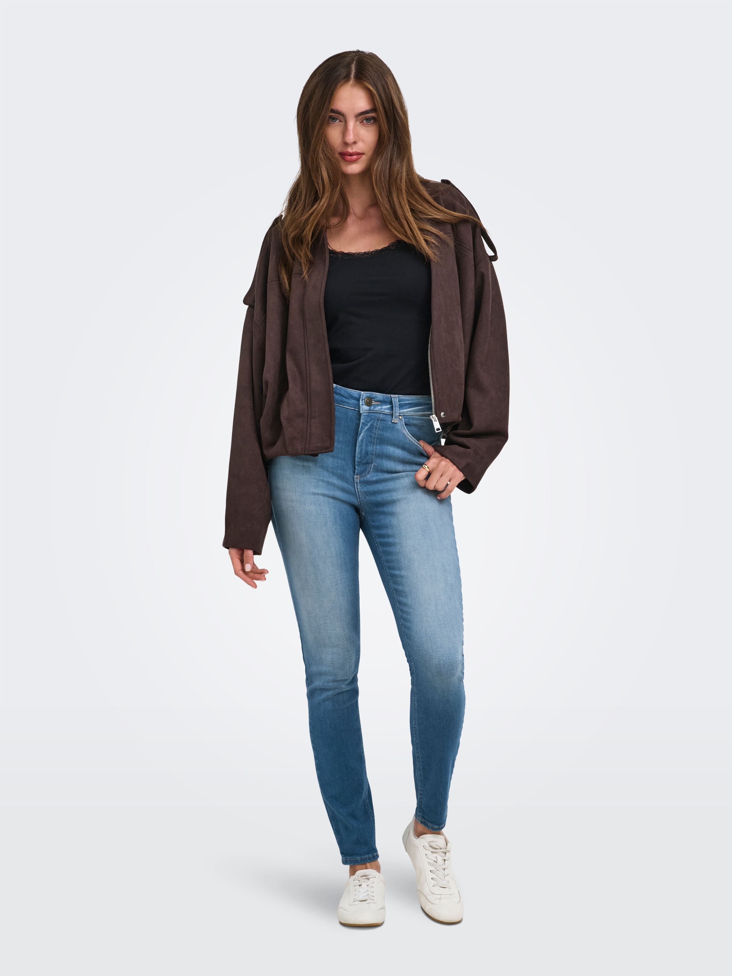 ONLY Skinny-fit-Jeans »ONLBLUSH HW SKINNY ANK DNM« Baumwollmischung, skinny fit