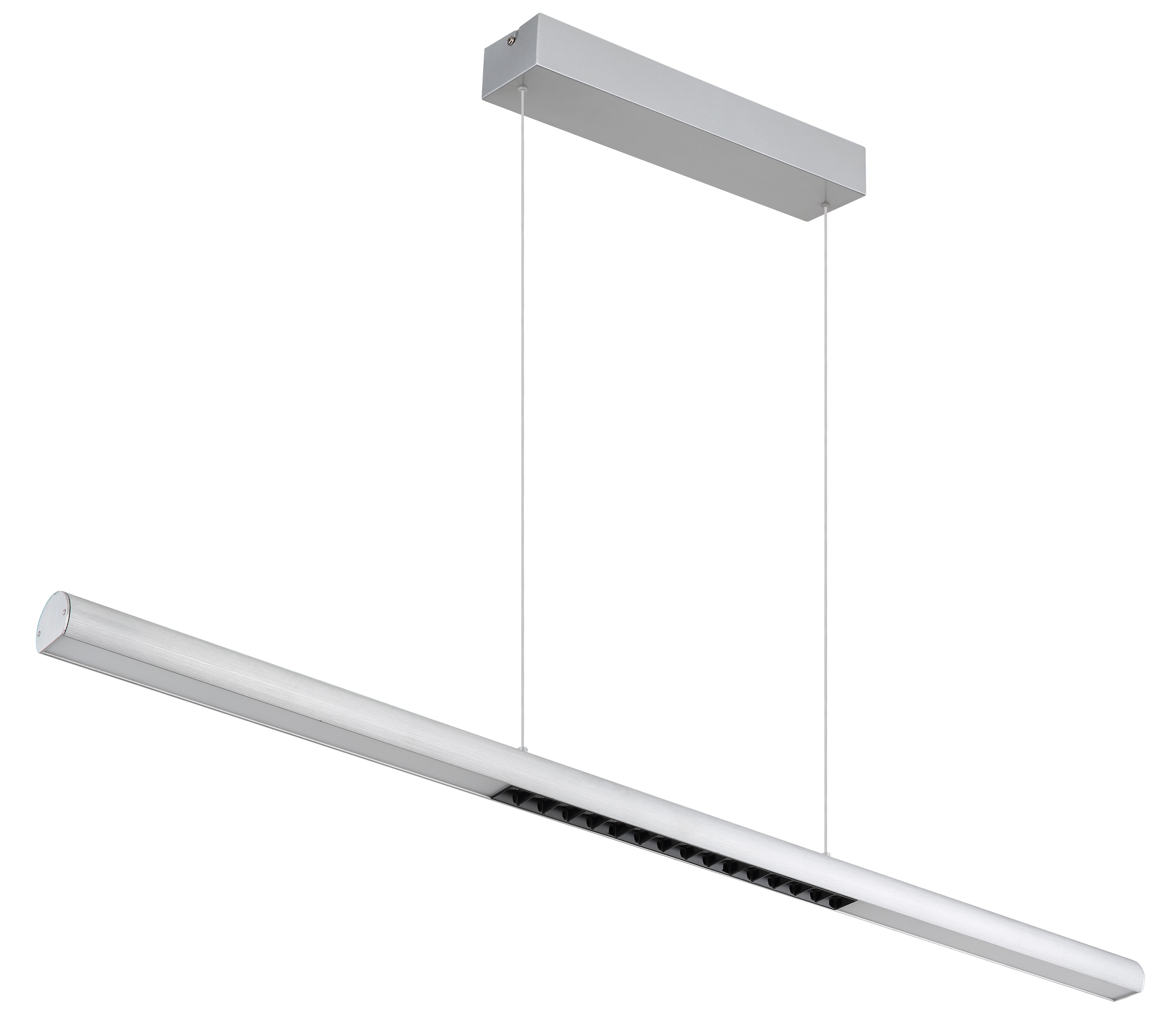 GLOBO LIGHTING Hängeleuchte »CODY« LED-Modul 1 Stk. Warmweiß Hängeleuchte Aluminium gebürstet, Opal, Soft-Lift, LED 24W