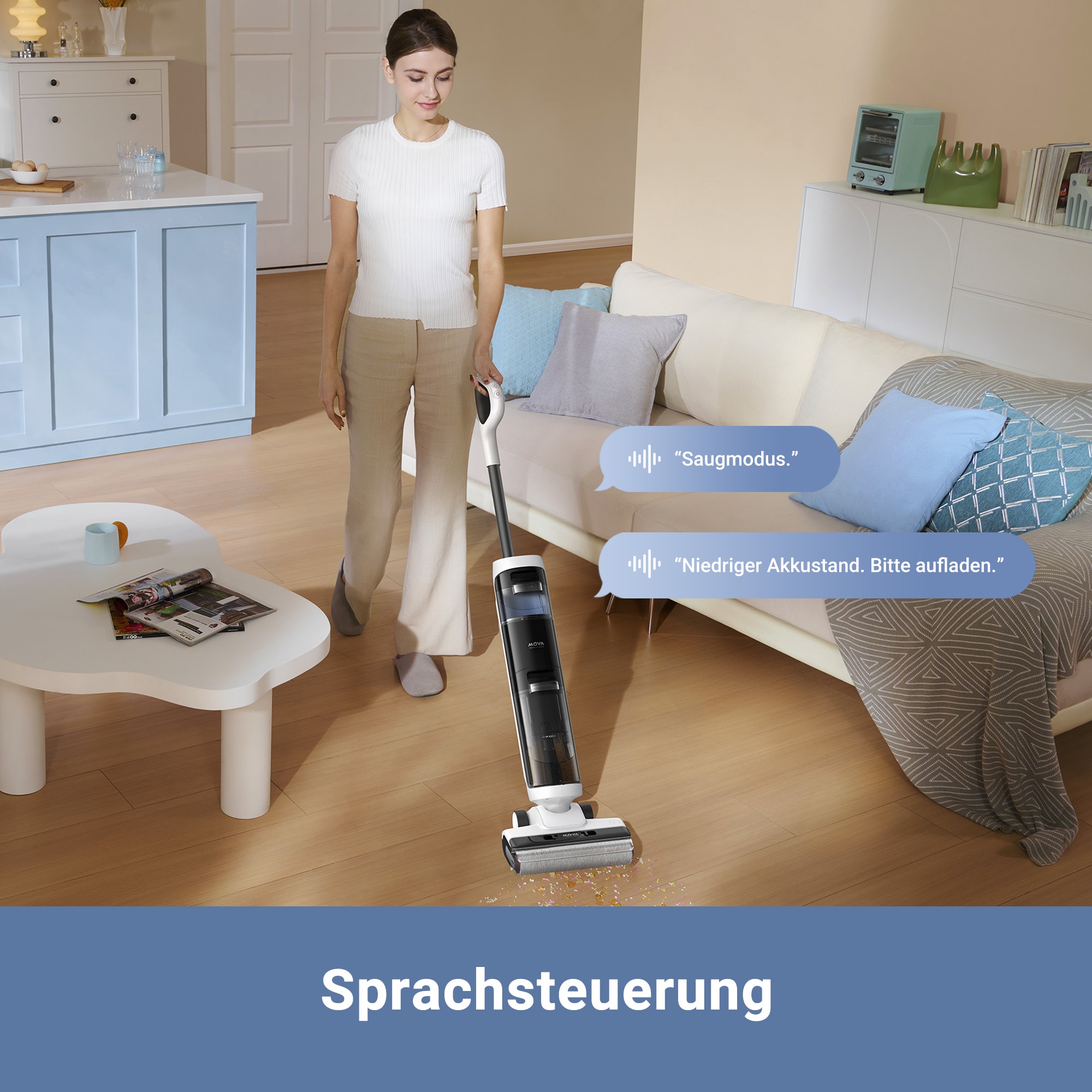 Mova Nass-Trocken-Sauger »Mova K20«, intelligente Schmutzerkennung und Saugkraftanpassung