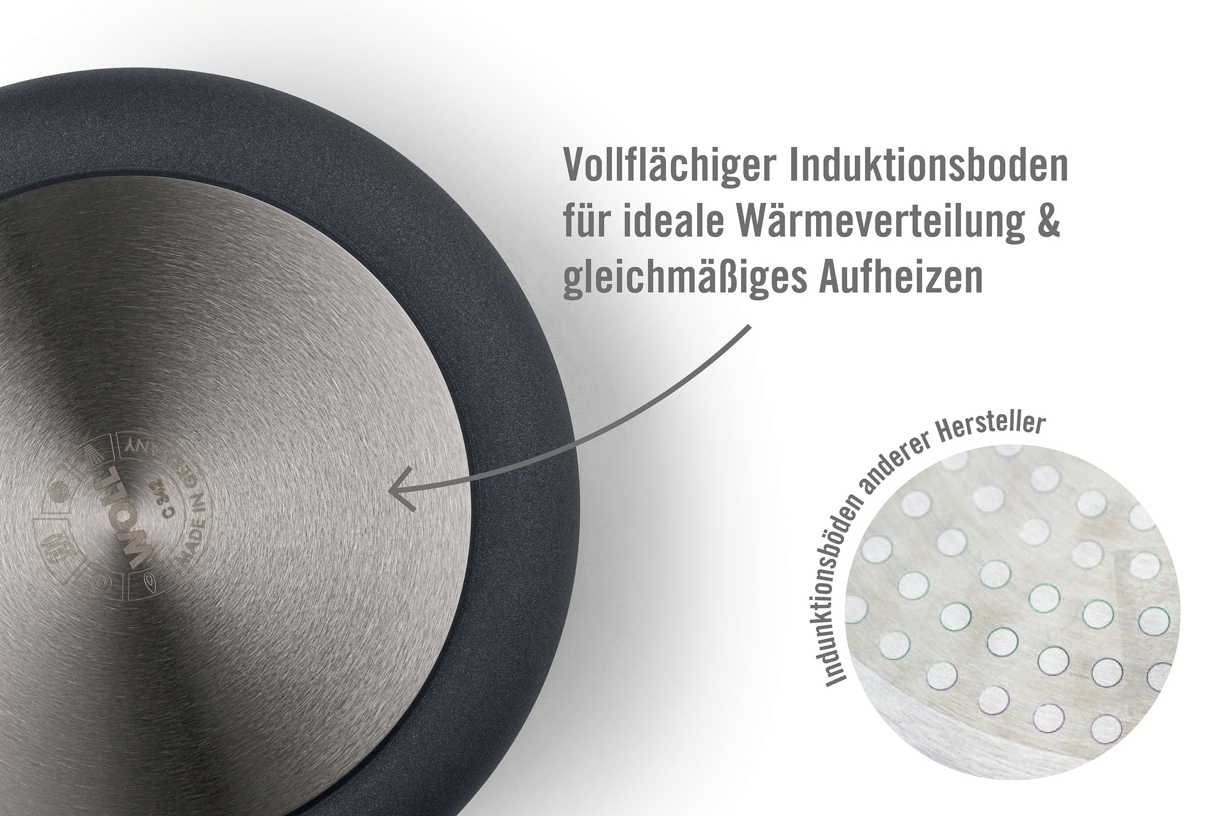 WOLL Bratpfanne »Eco Logic QXR Guss-Flachpfanne«, Aluminiumguss, (1 tlg.), PFAS-freie Diamond-QXR - Beschichtung