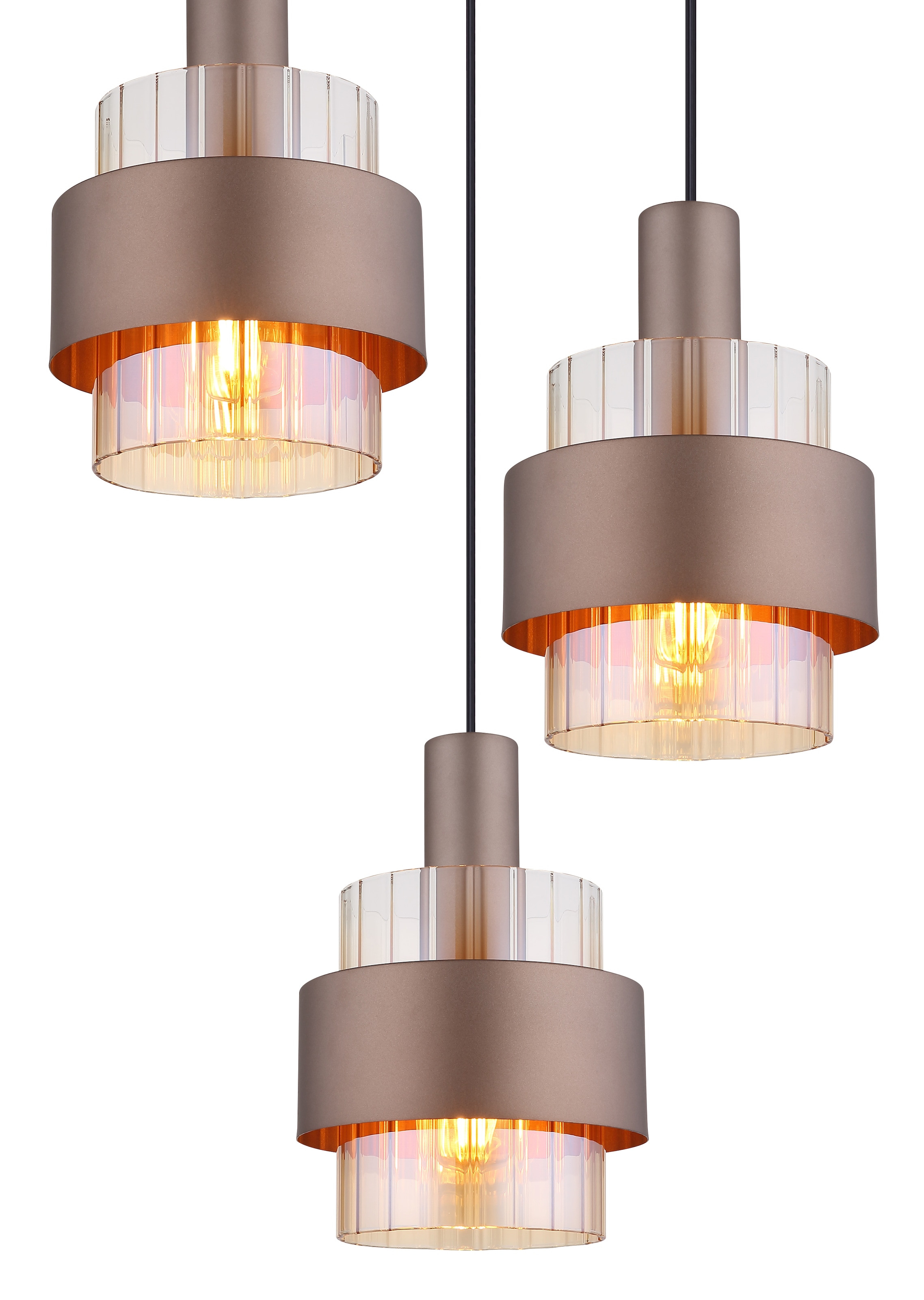 GLOBO LIGHTING Hängeleuchte »MILLEY«, Leuchtmittel E27 | ohne Leuchtmittel, Hängelampe/Pendelleuchte/Esszimmer/Wohnzimmer/Esstisch