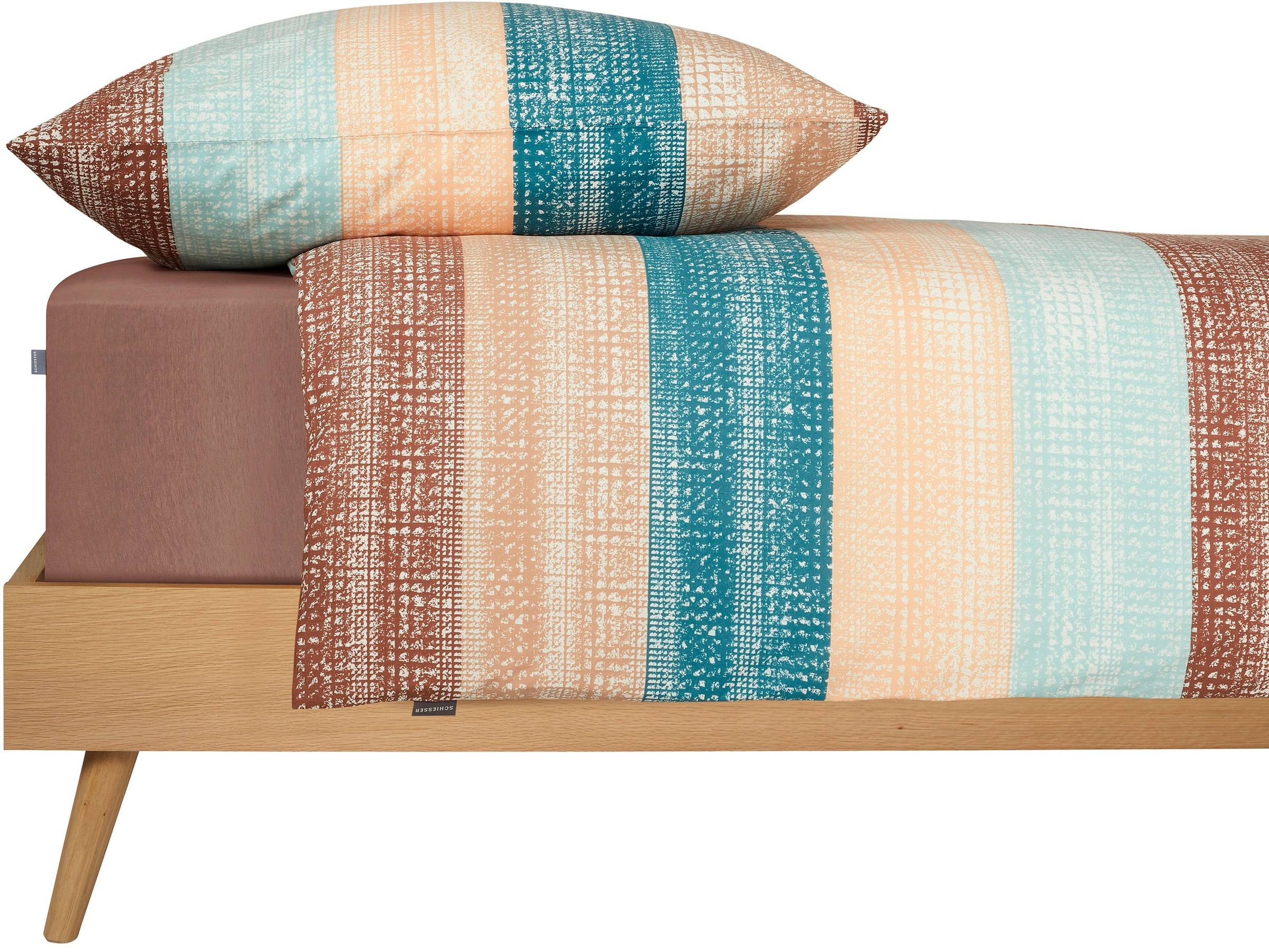 Schiesser Bettwäsche »Emilia aus weicher Baumwolle und texturierten Streifen«, MADE IN GREEN by OEKO-TEX®