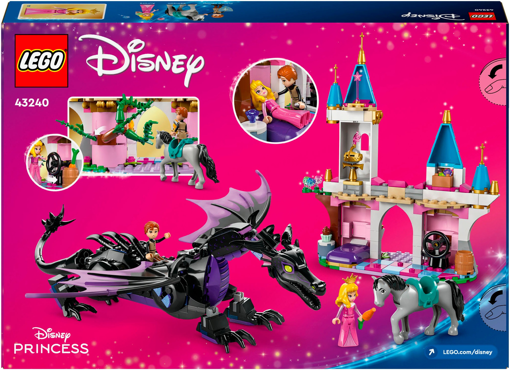 LEGO® Konstruktionsspielsteine »Malefiz als Drache (43240), LEGO Disney Princess«, (583 St.), Made in Europe