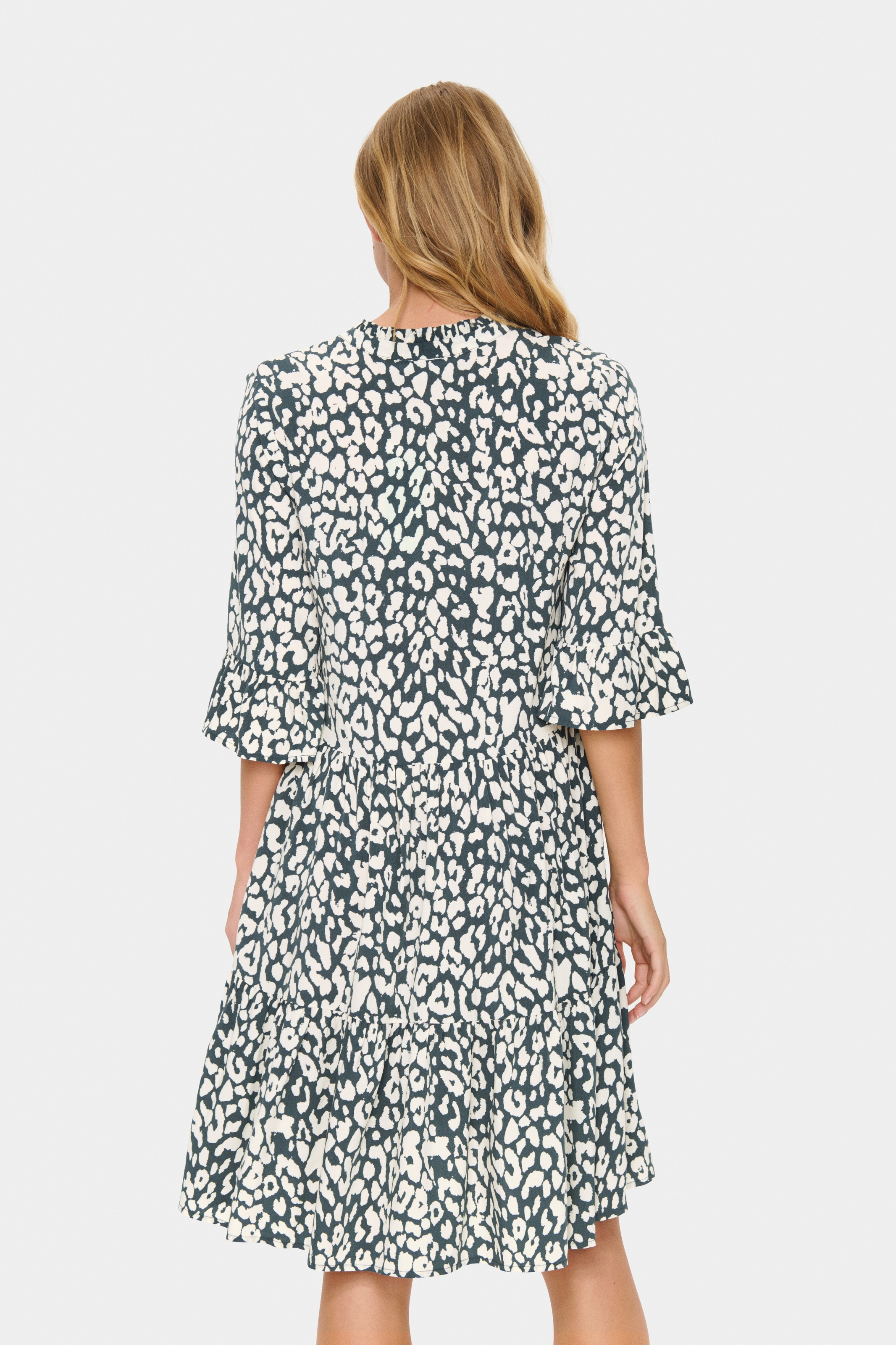 Saint Tropez Blusenkleid "EdaSZ Dress", mit Volant und 3/4 Ärmel günstig online kaufen