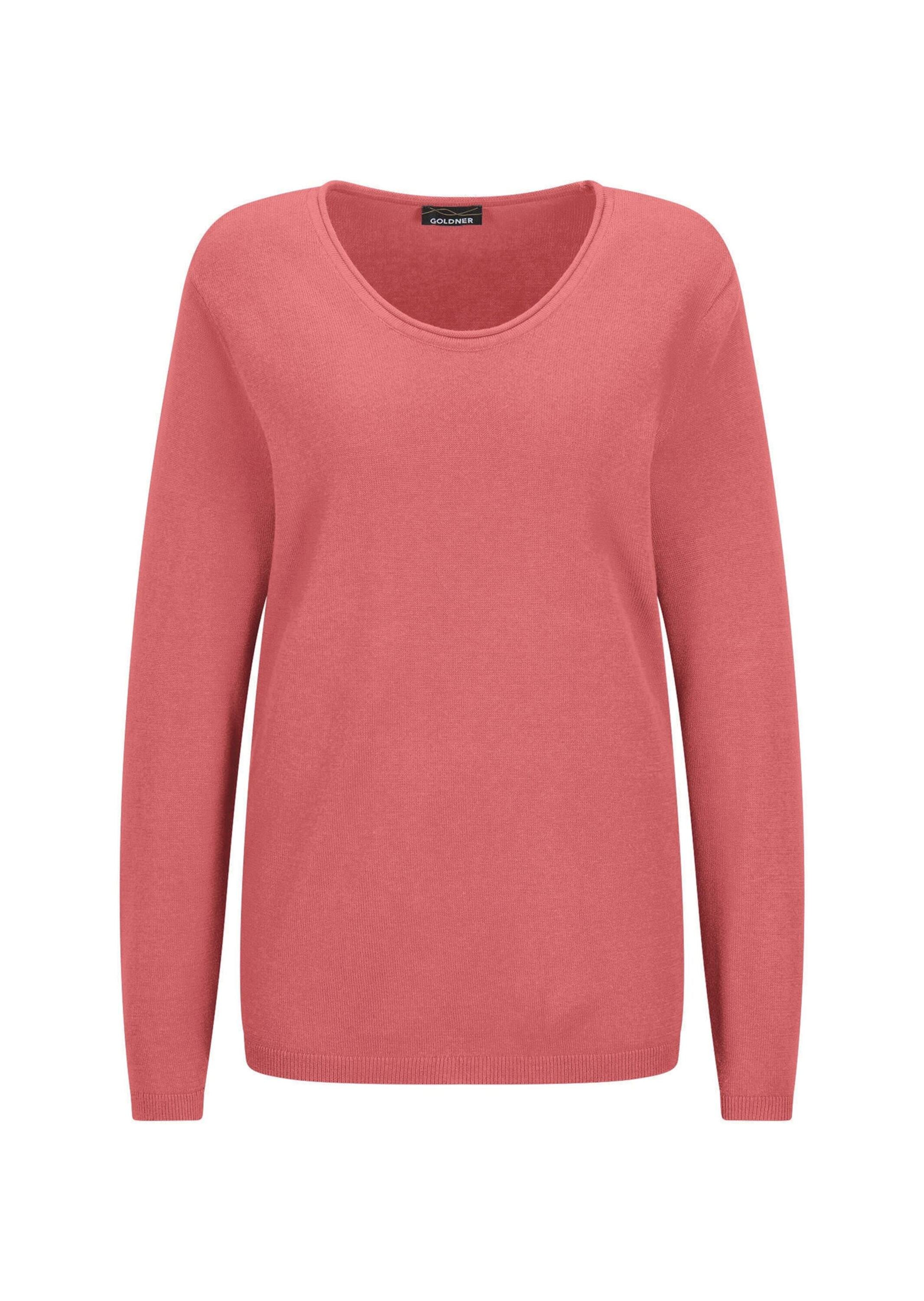 GOLDNER Rundhalspullover "Edler Feinstrickpullover, V-Ausschnitt" Rund-V-Ausschnitt