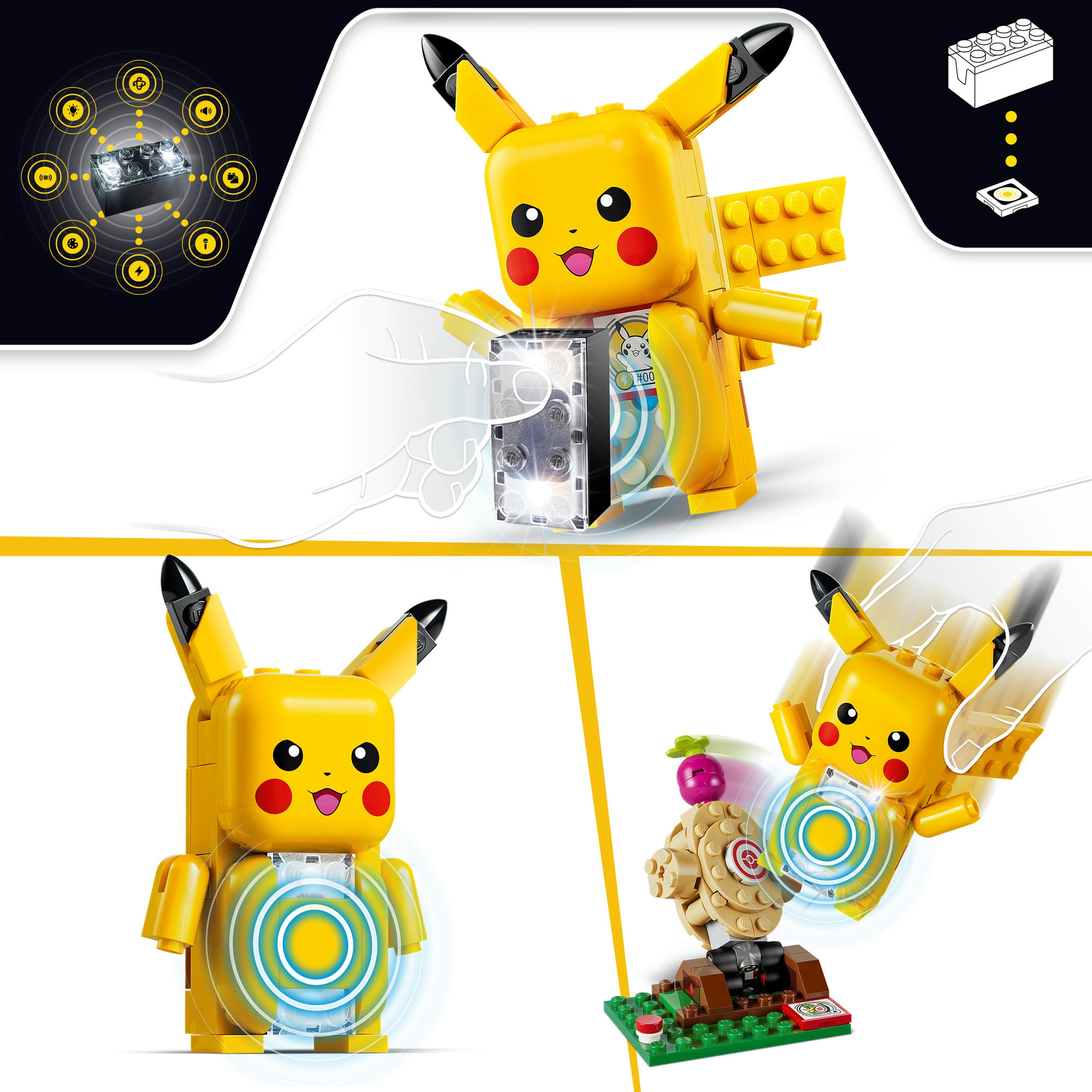 LEGO® Konstruktionsspielsteine »SMART Play™  Trainingshaus mit Pikachu (72164), LEGO Pokémon« inklusive SMART Brick; mit Licht- und Soundeffekten