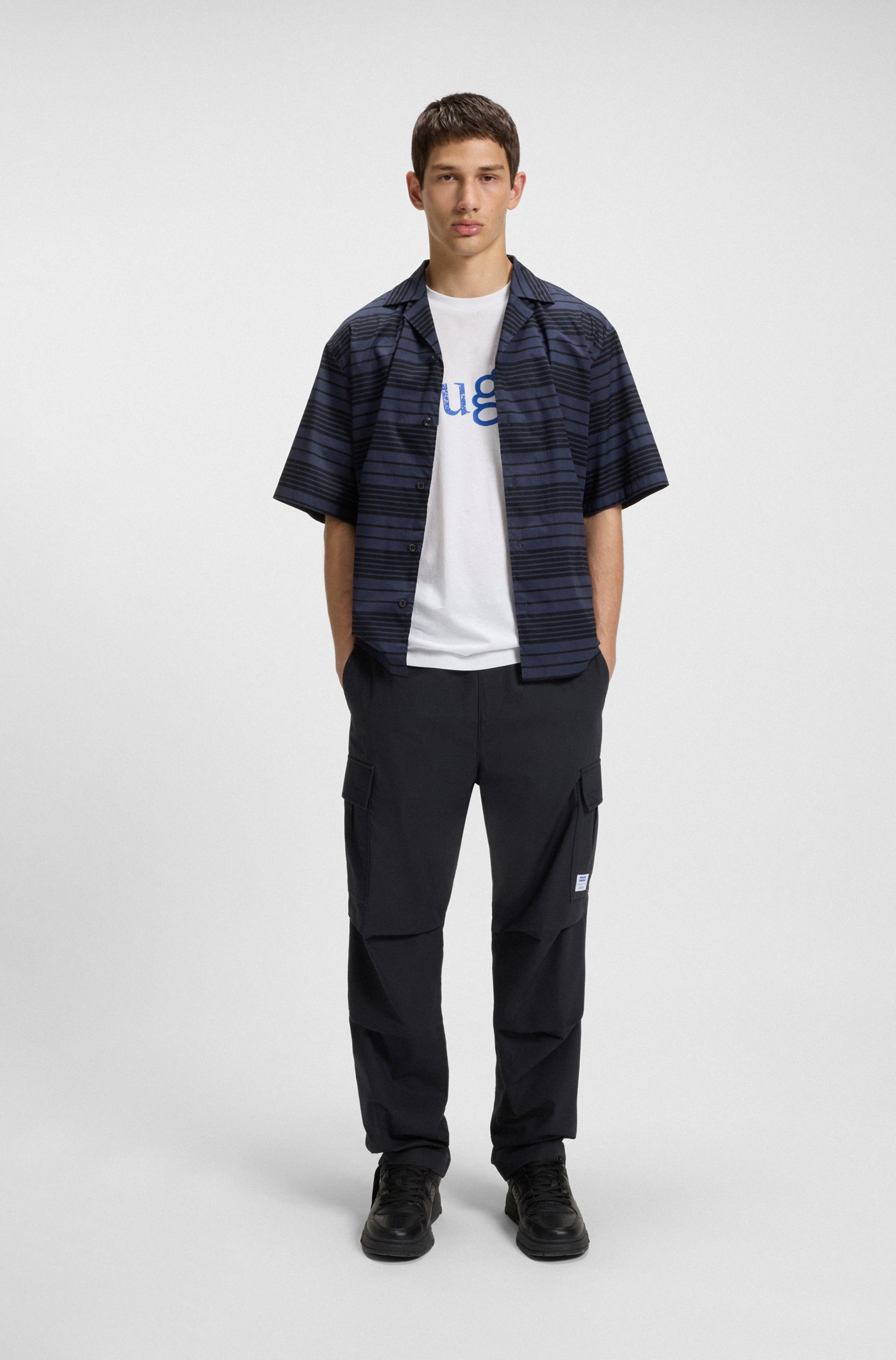 HUGO Blue T-Shirt »Nugix« mit grafischem Logo-Druck