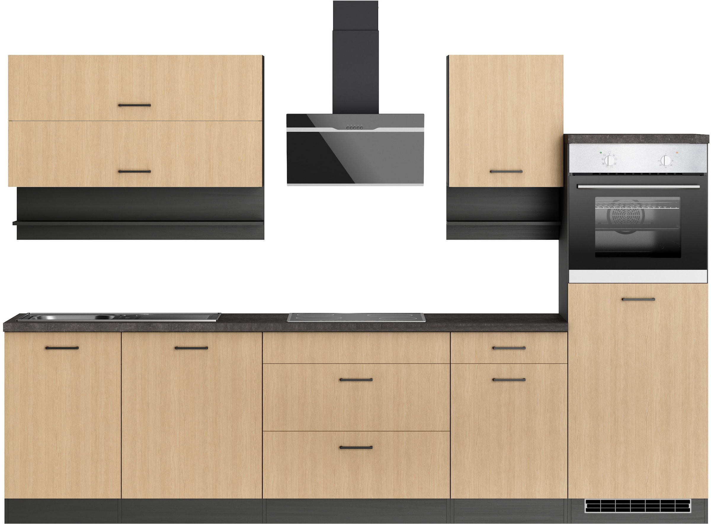 KOCHSTATION Küchenzeile "KS-Frieda Breite 300 cm" wahlweise mit E-Geräten, günstig online kaufen