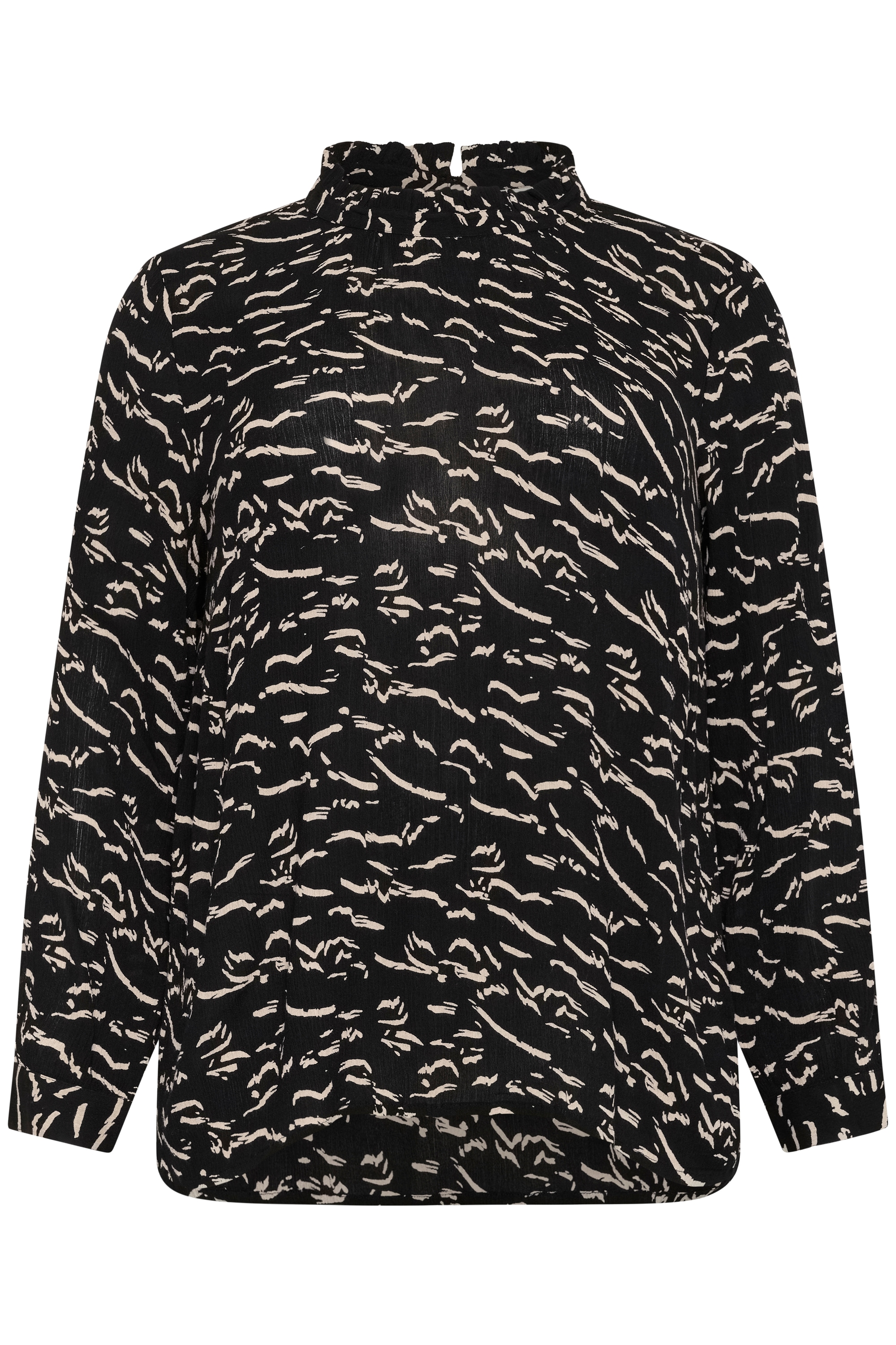 KAFFE Curve Langarmbluse "Damen Bluse langarm KClune"