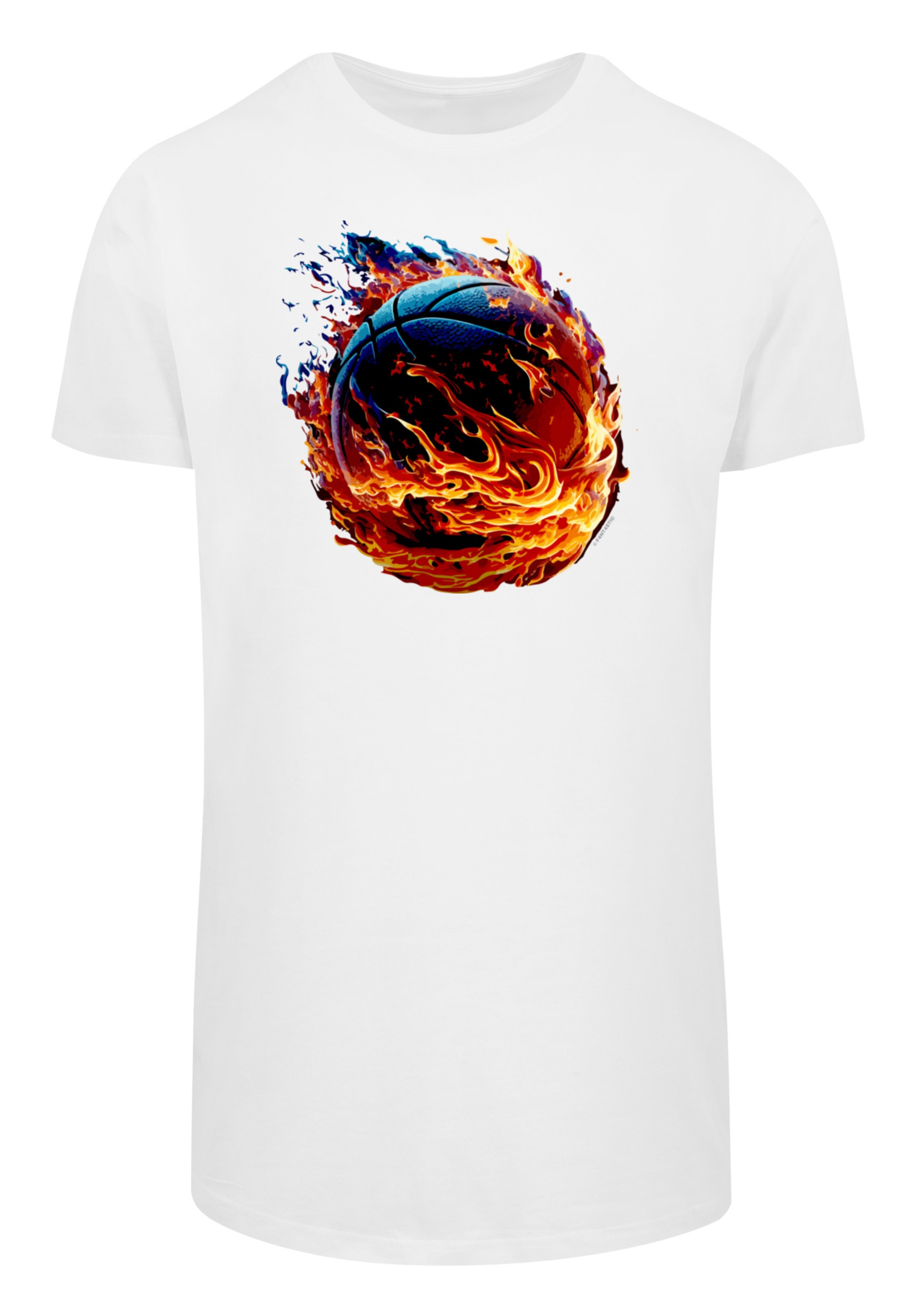 F4NT4STIC T-Shirt »Basketball On Fire Sport LONG« Print
