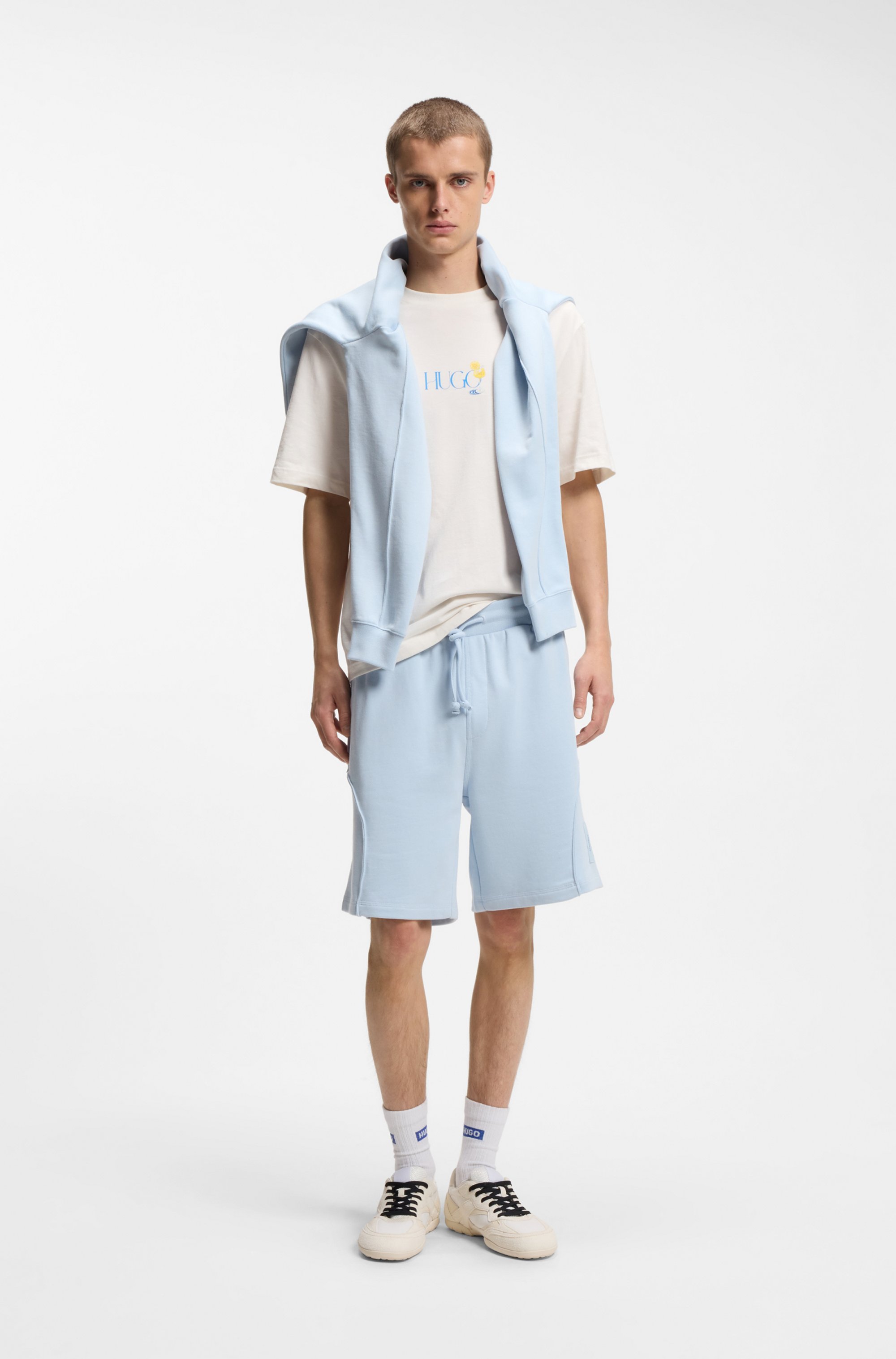 Thumbnail - HUGO Blue T-Shirt "Nulaxo" mit Print, Rundhals