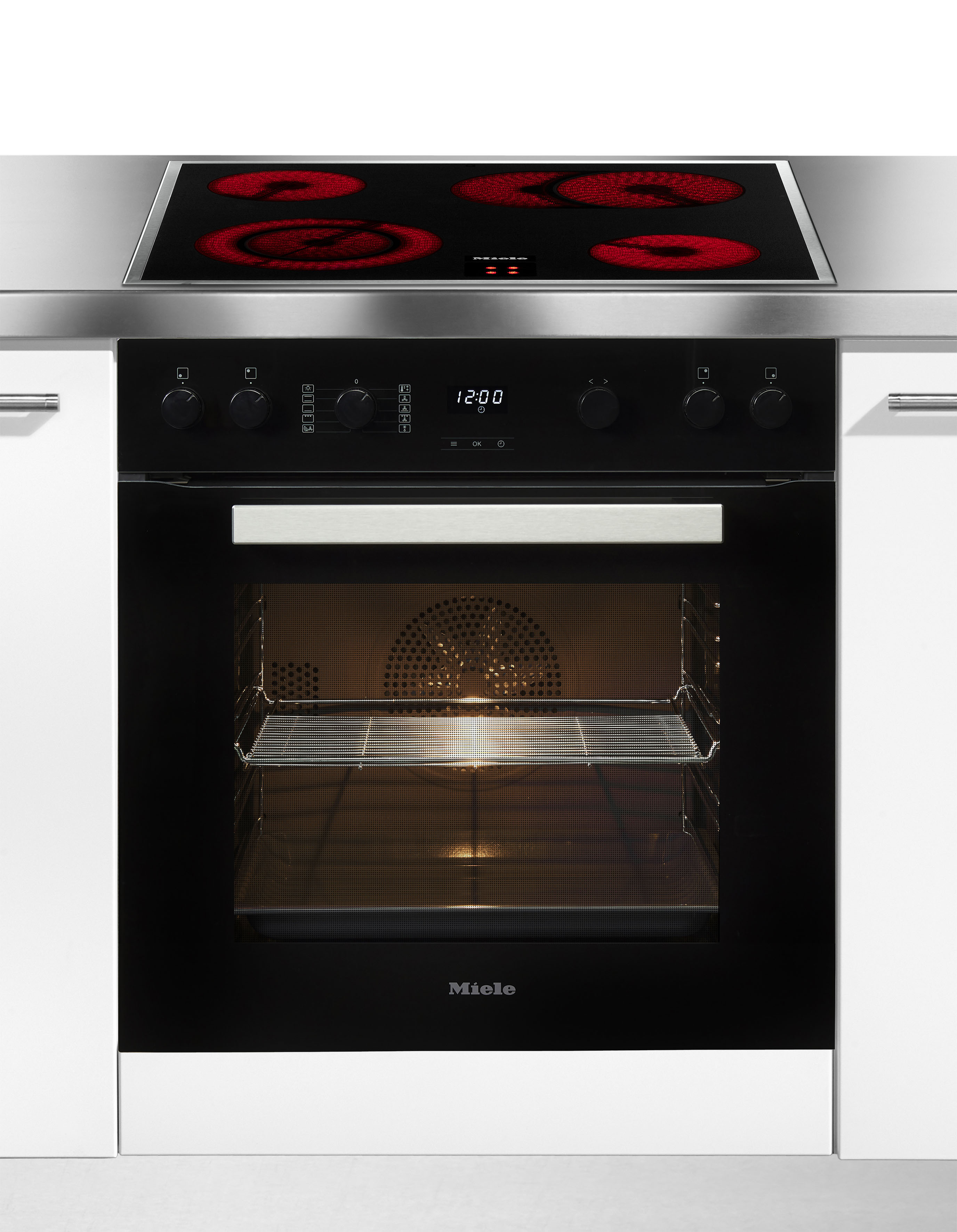 Miele Elektro-Herd-Set "H 2455 E ACTIVE" Herd-Set - Kombination aus Herd und flexibel nutzbarem Kochfeld