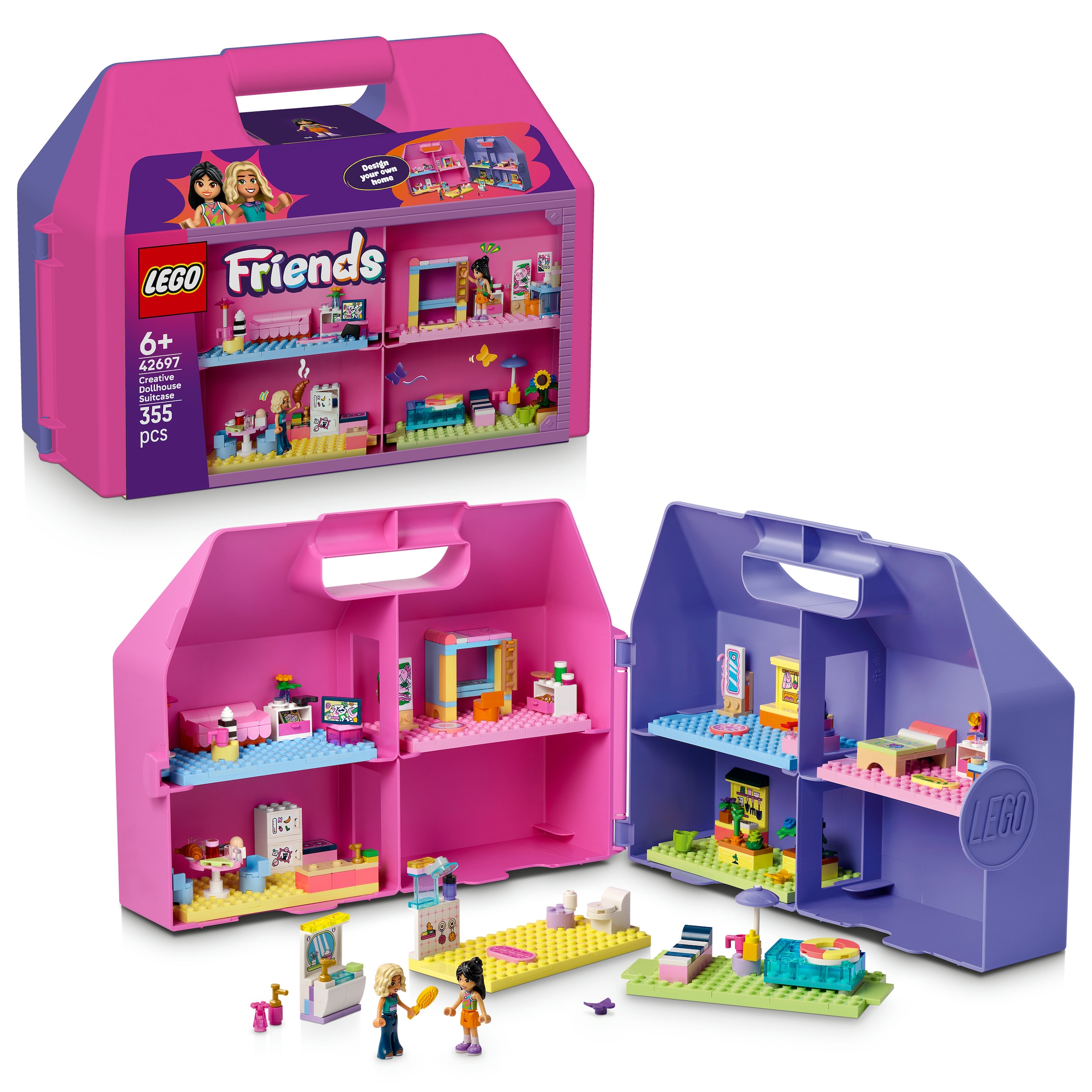 LEGO® Konstruktionsspielsteine »Kreativer Puppenhauskoffer (42697), LEGO Friends« Made in Europe