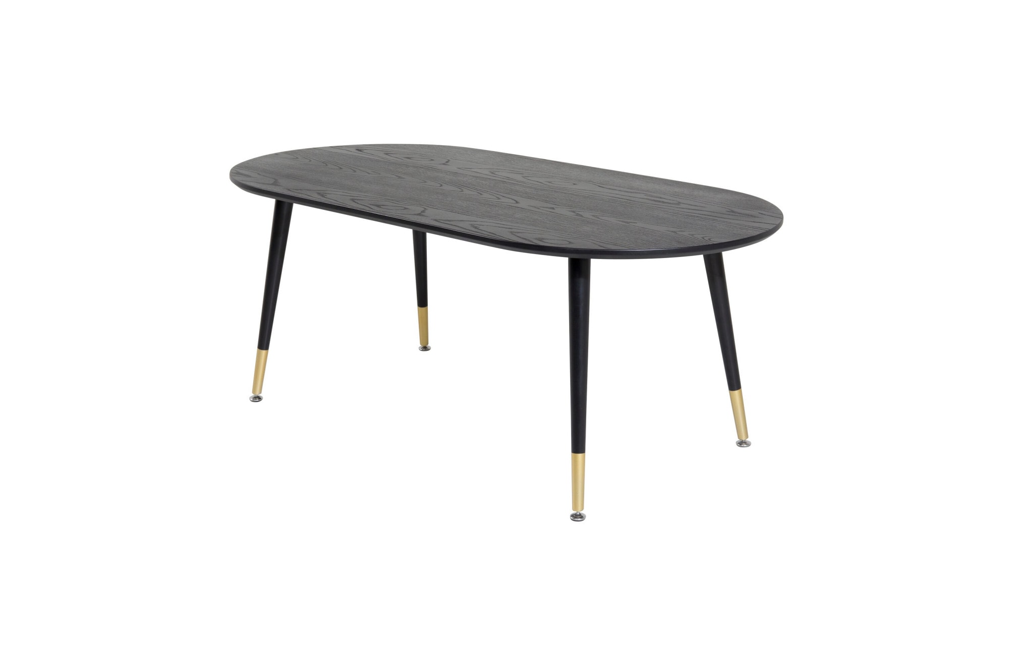 Venture Home Couchtisch »Dipp, Couchtisch in elegantem Schwarz mit Messing-Detail, 120 × 60 cm« Sofatisch, Furnier, Stahl, rechteckig, edel