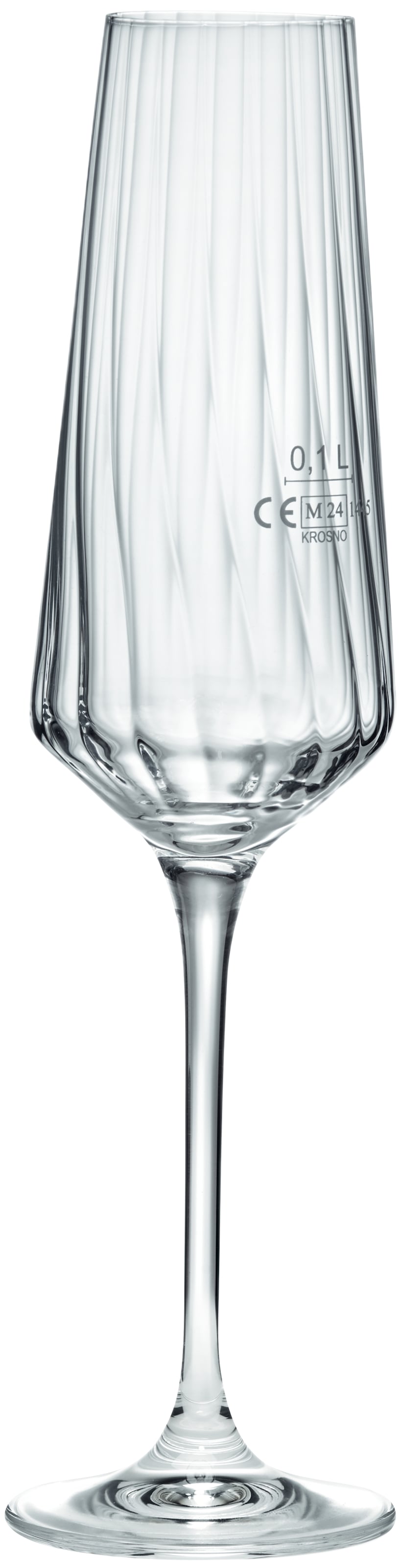 van Well Sektglas »Eva, Sektgläser 20 cl geeicht, 6 Stück«, (Set, 6 tlg.), Relief-Optik, spülmaschinengeeignet