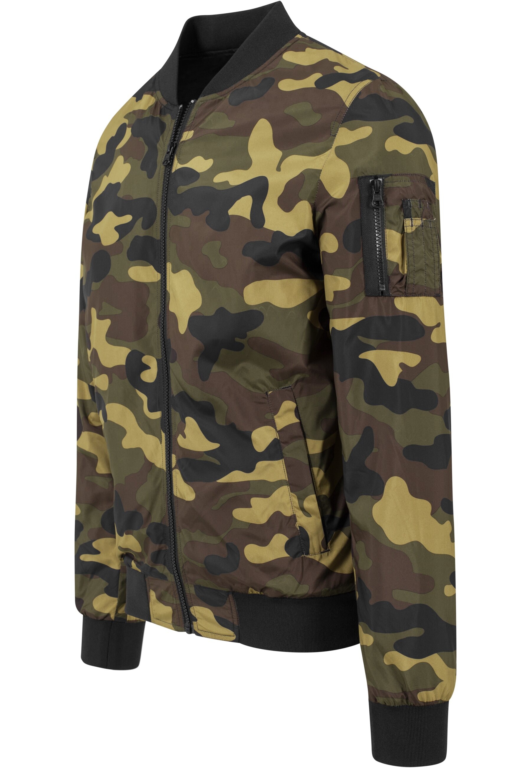 URBAN CLASSICS Allwetterjacke »Urban Classics Herren Light Camo Bomber Jacket«, (1 St.), ohne Kapuze