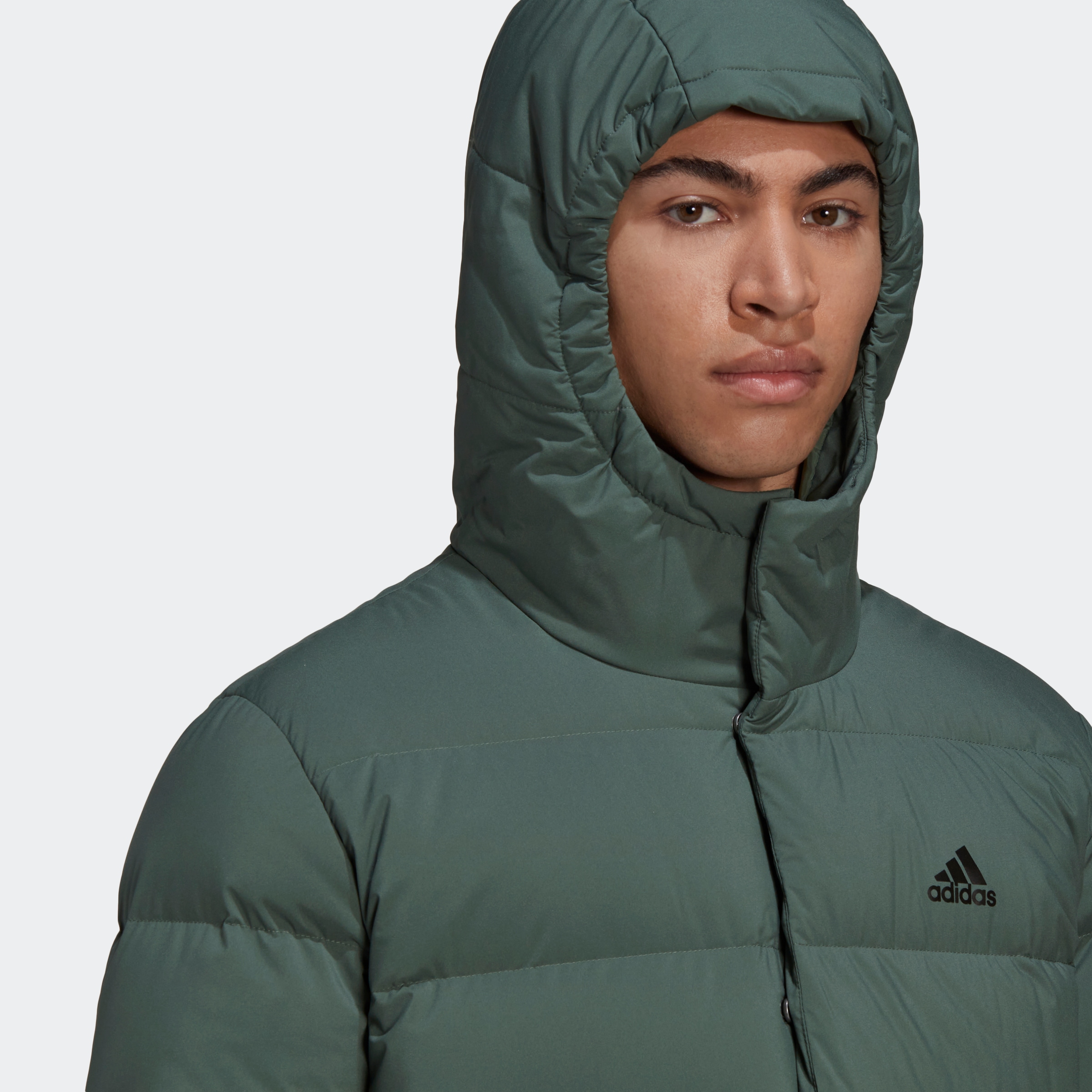 adidas Sportswear Outdoorjacke »HELIONIC HOODED DAUNENJACKE«, mit Kapuze