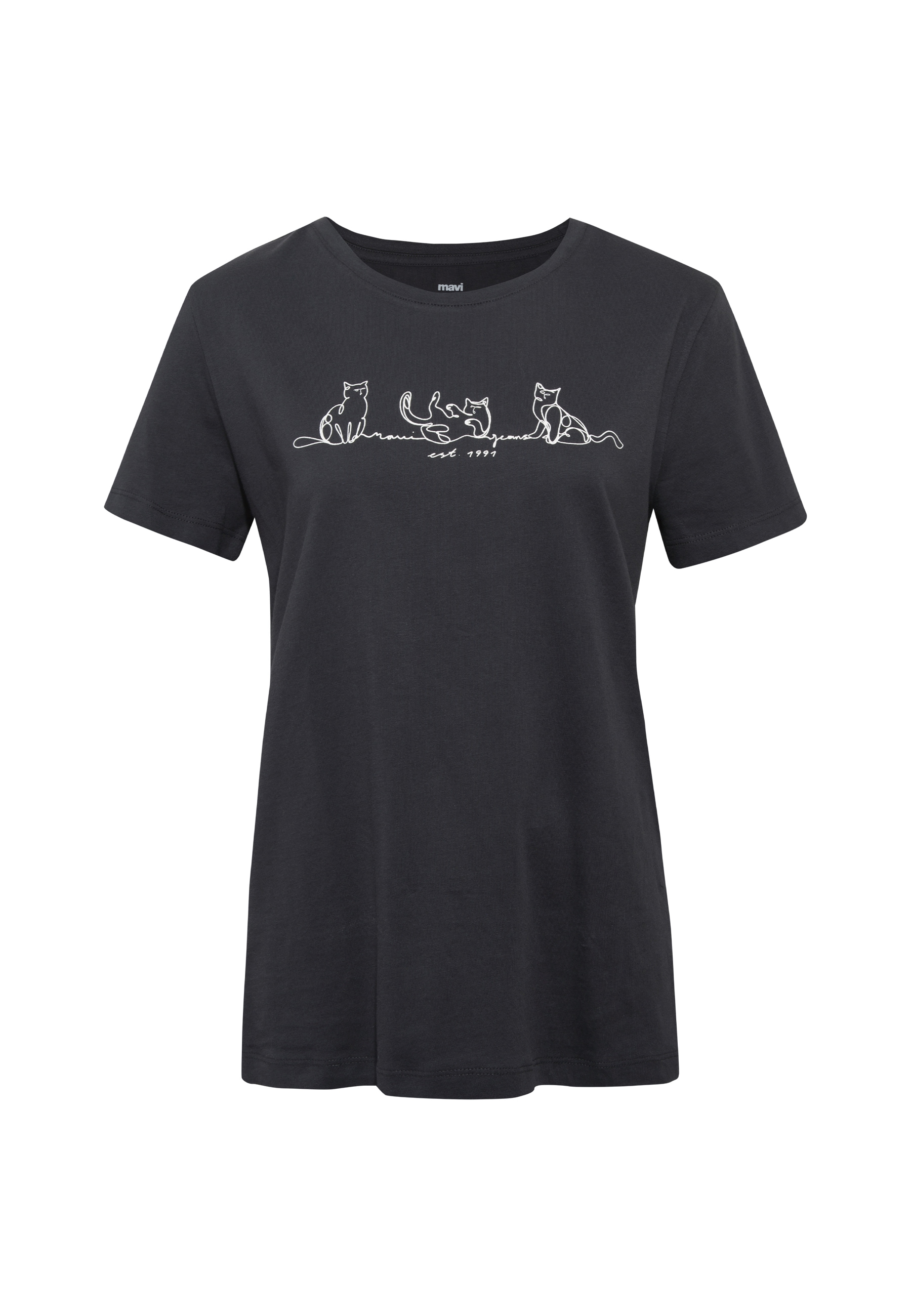 Mavi T-Shirt »CAT PRINTED T-SHIRT« Katzen T-Shirt