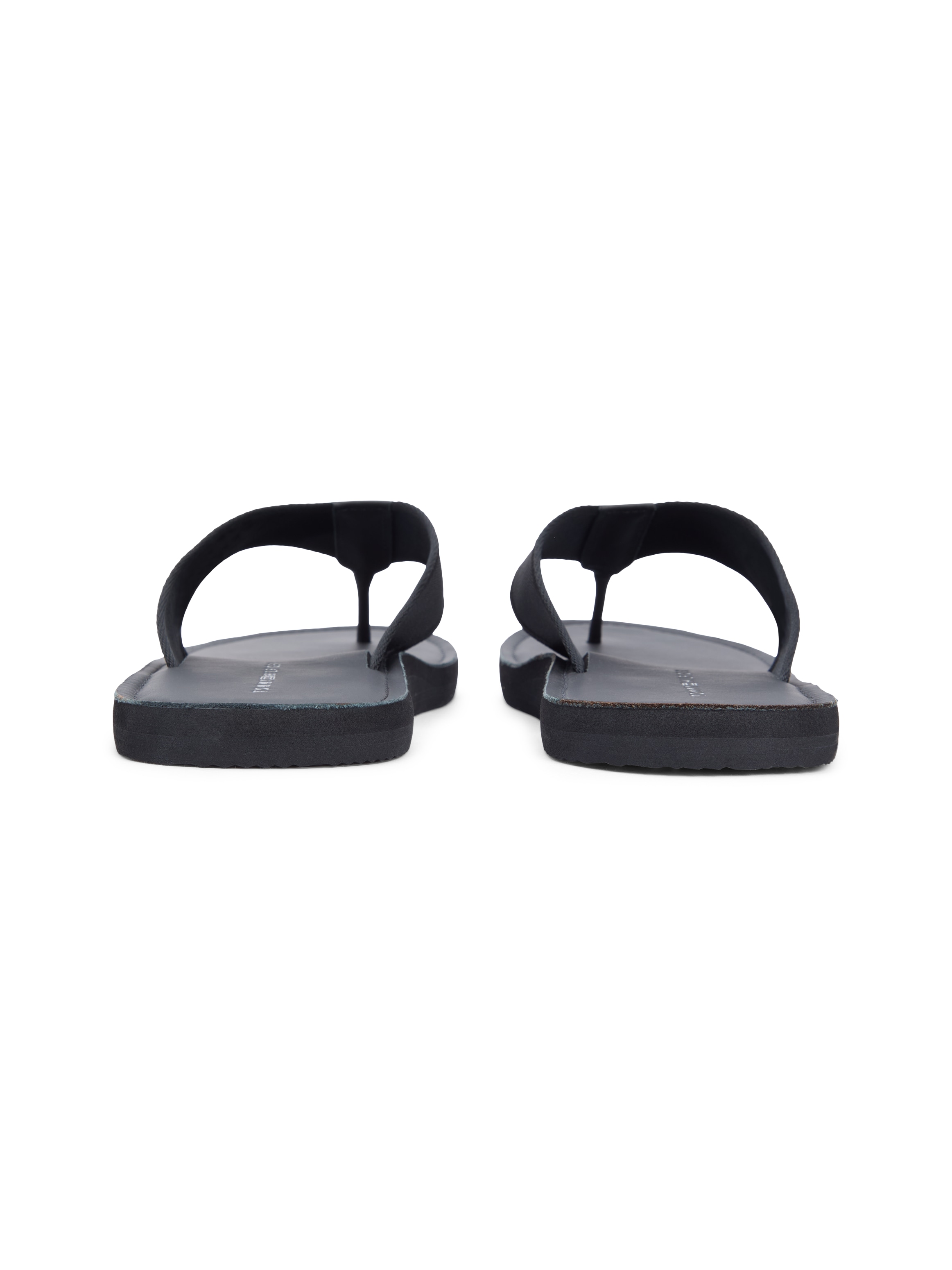 Tommy Hilfiger Zehentrenner »HILFIGER LEATHER BEACH SANDAL«  Sommerschuh, Flat mit modischer Logostickerei