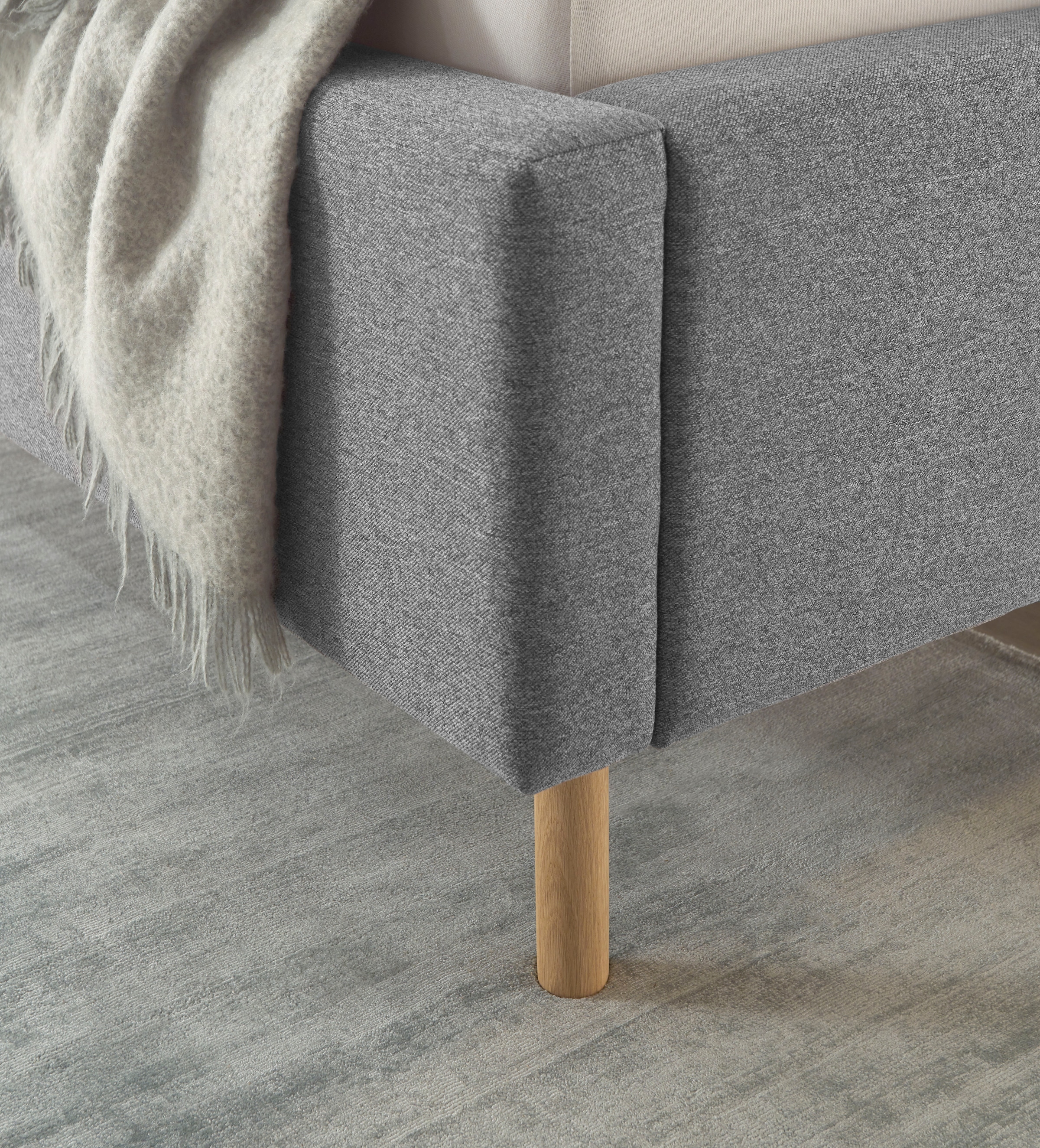 set one by Musterring Polsterbett »Cary« wahlweise mit Matratze und Lattenrost, Füße in Eiche natur