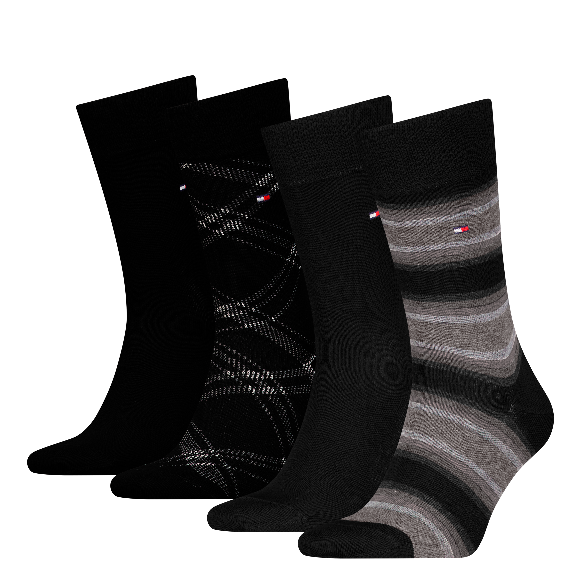 Tommy Hilfiger Socken "TH MEN SOCK 4P STRIPE & CHECK ECOM", (4er Pack) günstig online kaufen