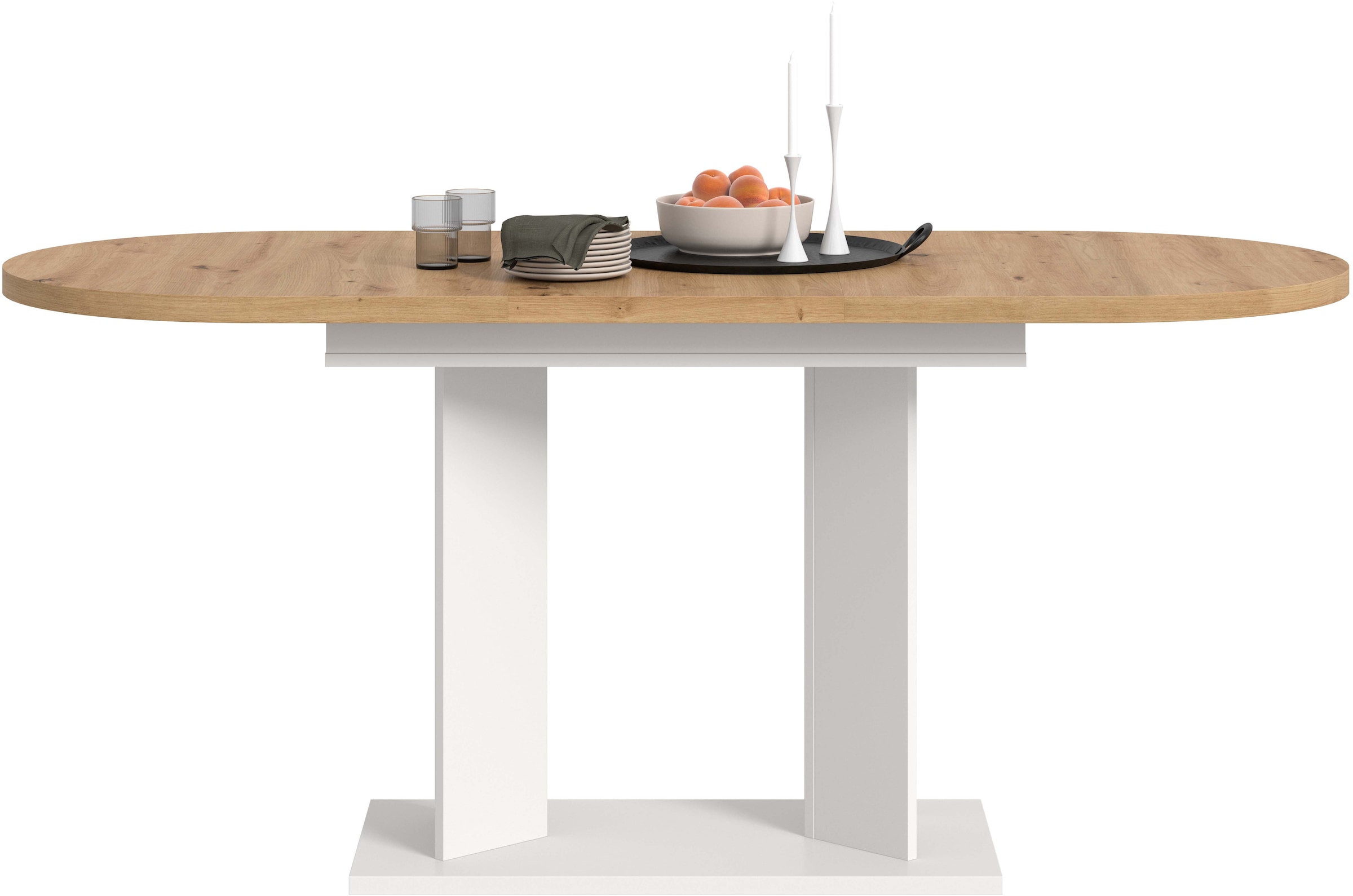 Home affaire Esstisch »GERO, 130-170 cm, ausziehbar, Säulengestell« in verschiedenen Ausführungen erhältlich, 1 Stk. tlg. Tisch, Esstisch, Esszimmer, Esszimmertisch, Küchetisch, Bartisch