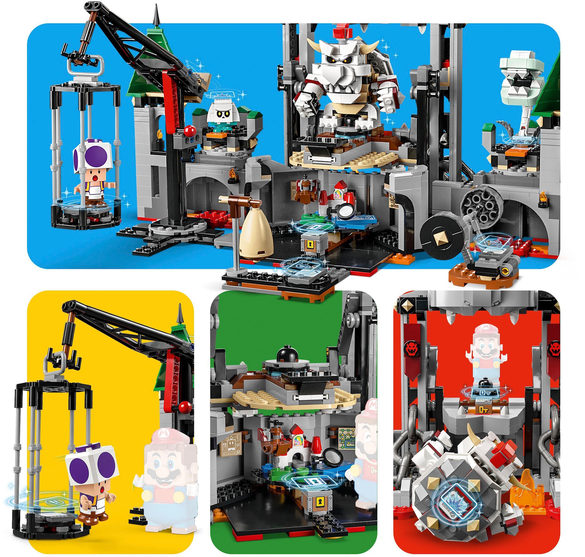 LEGO® Konstruktionsspielsteine »Knochen-Bowsers Festungsschlacht (71423), LEGO® Super Mario«, (1321 St.), Erweiterungsset; Made in Europe