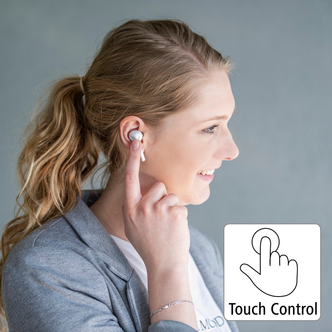 Hama In-Ear-Kopfhörer »Bluetooth® Kopfhörer True Wireless, In Ear USB-C Anschluss, Ladebox«, A2DP Bluetooth-AVRCP Bluetooth-HFP-HSP, Sprachsteuerung, Berührungssteuerung, Sprachassistenten Siri und Google Assistant