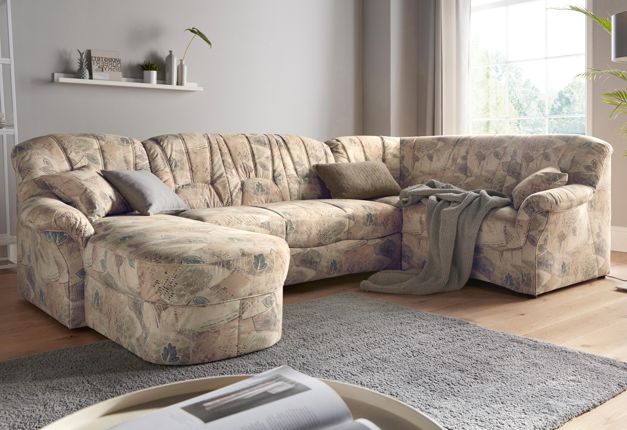 DOMO collection Wohnlandschaft "Bahia mit viel Platz, zeitloses Design, U-F günstig online kaufen