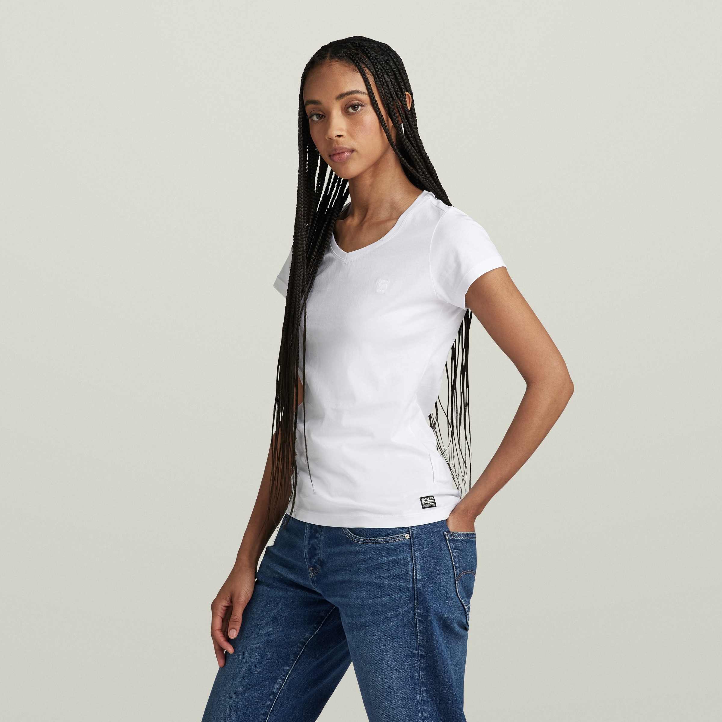 G-STAR V-Shirt "Eyben" mit Label günstig online kaufen