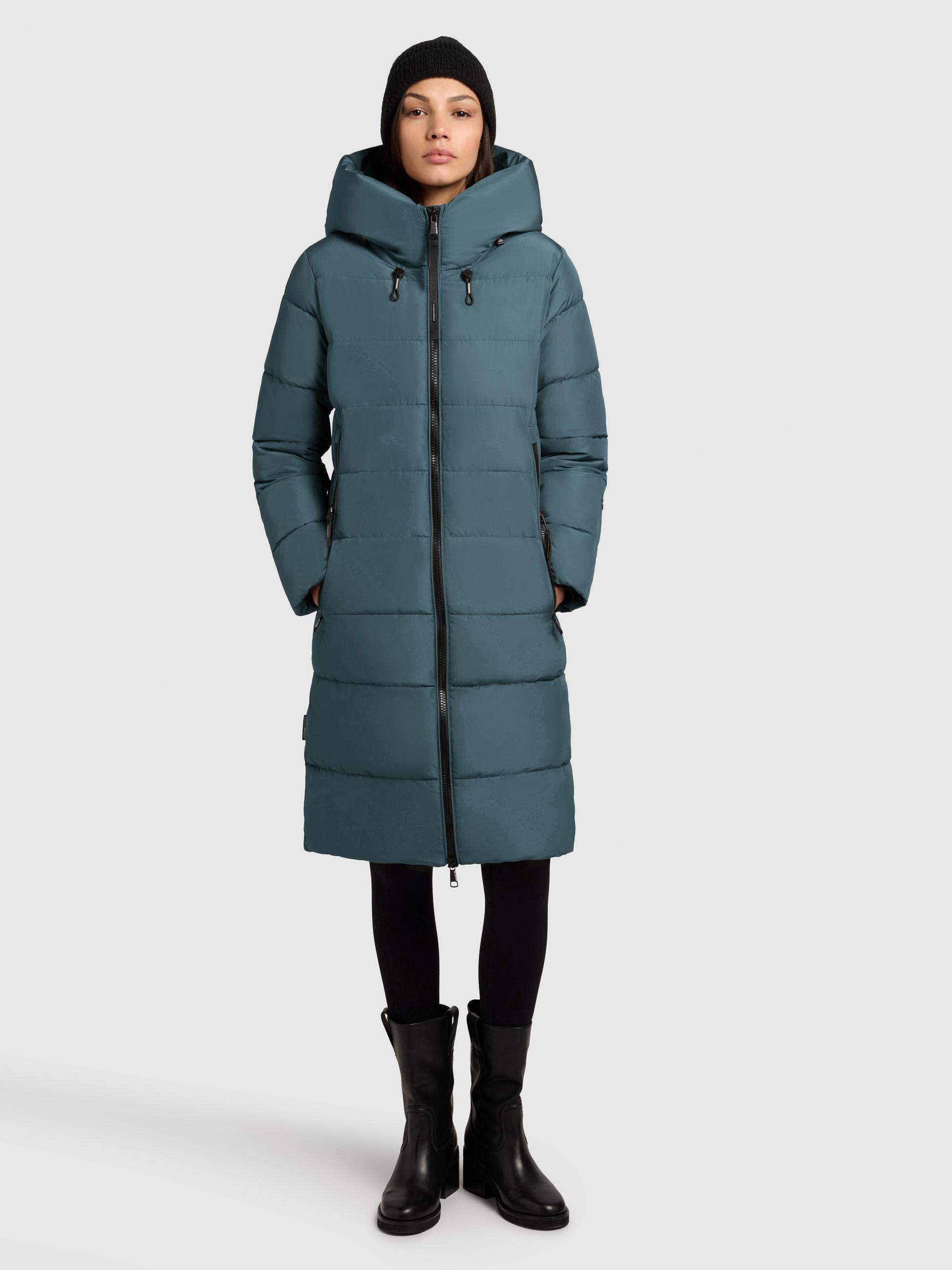 khujo Steppmantel »Jilias5-YM«, warmer Damen Wintermantel mit Kapuze und großen Taschen